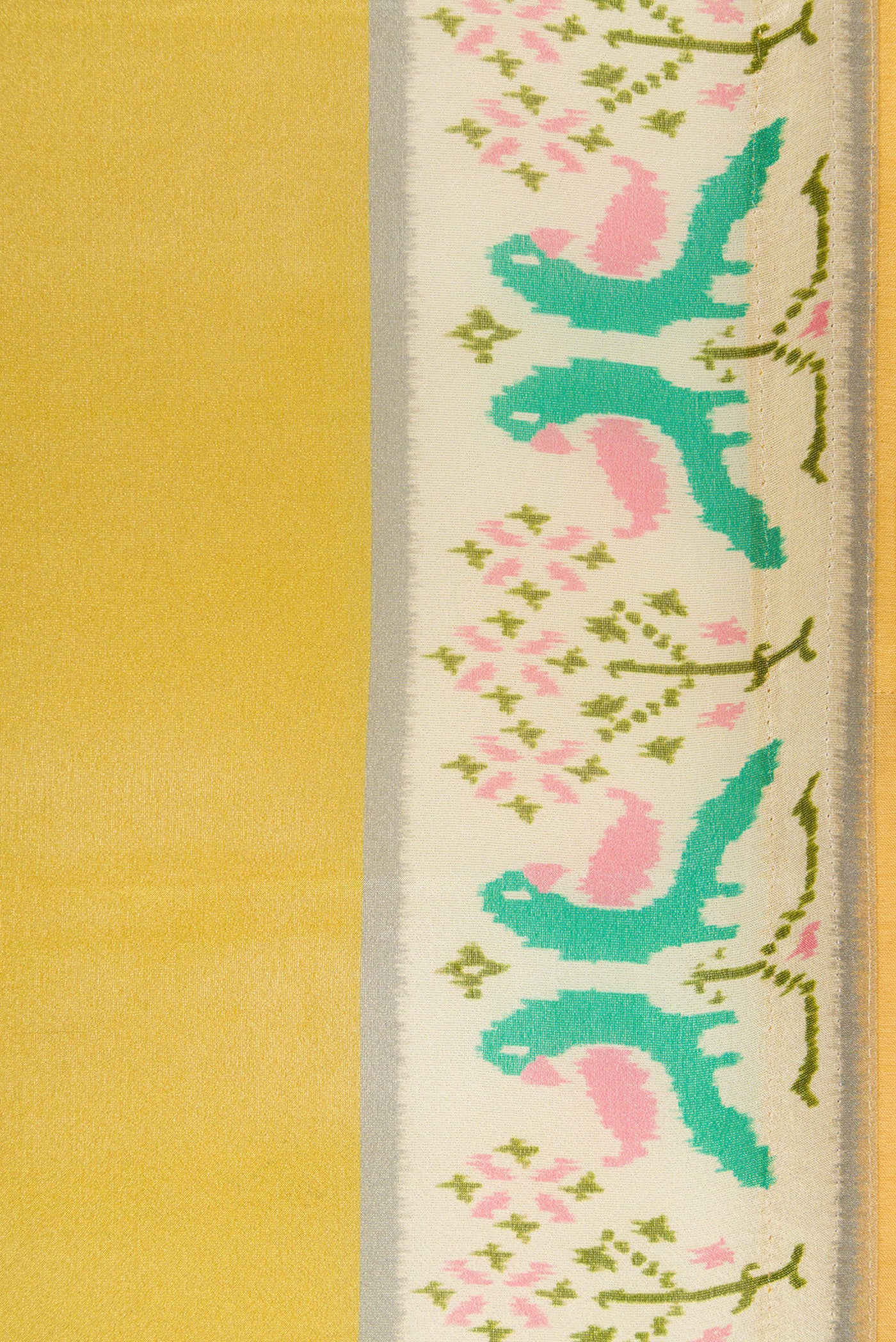Green Dual Tone Mysore Georgette Saree - Image 3