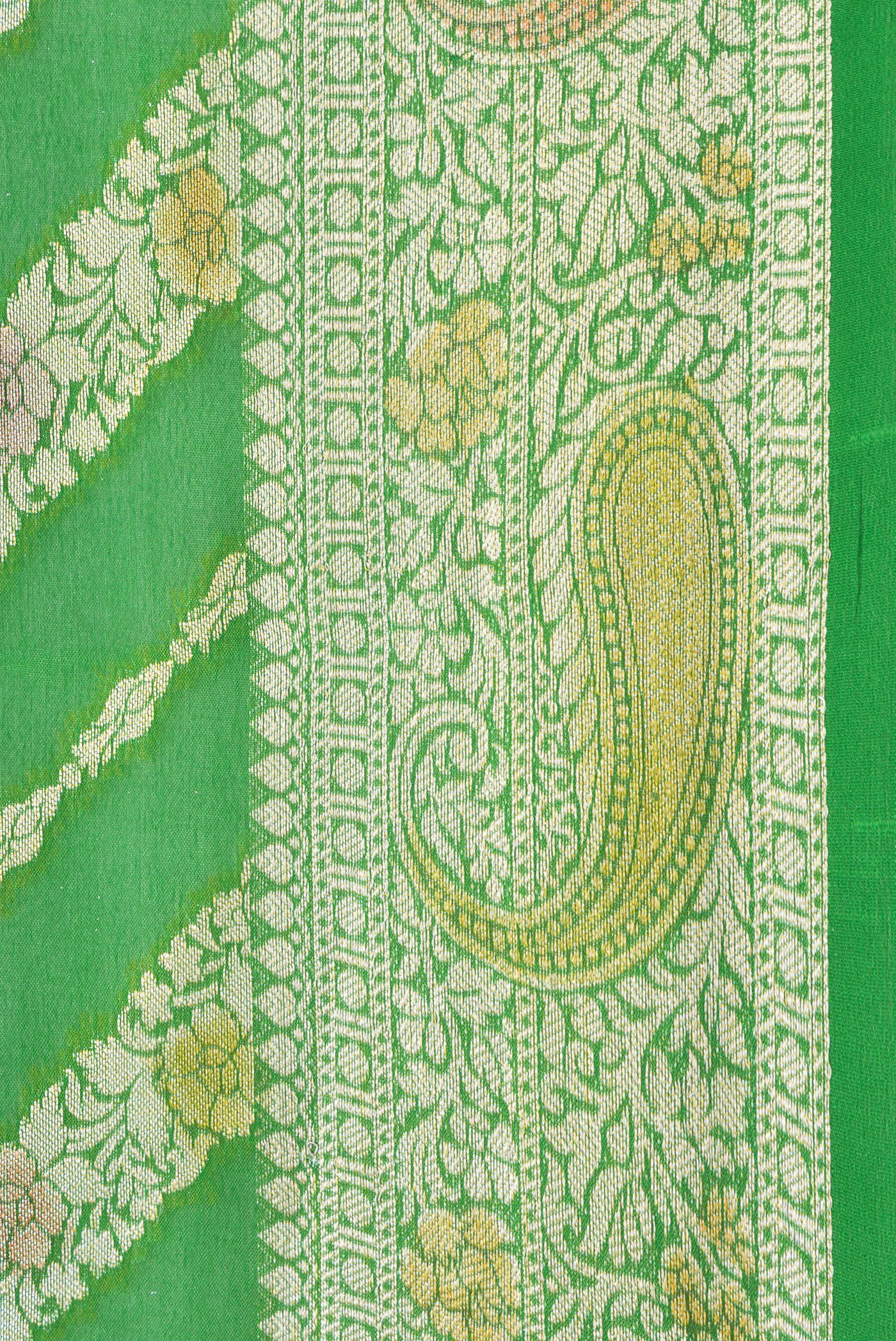 Green Banarasi Georgette Saree - Image 3