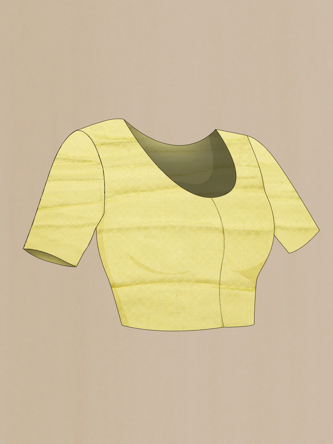Lemon Yellow Mysore Georgette Saree - Image 4