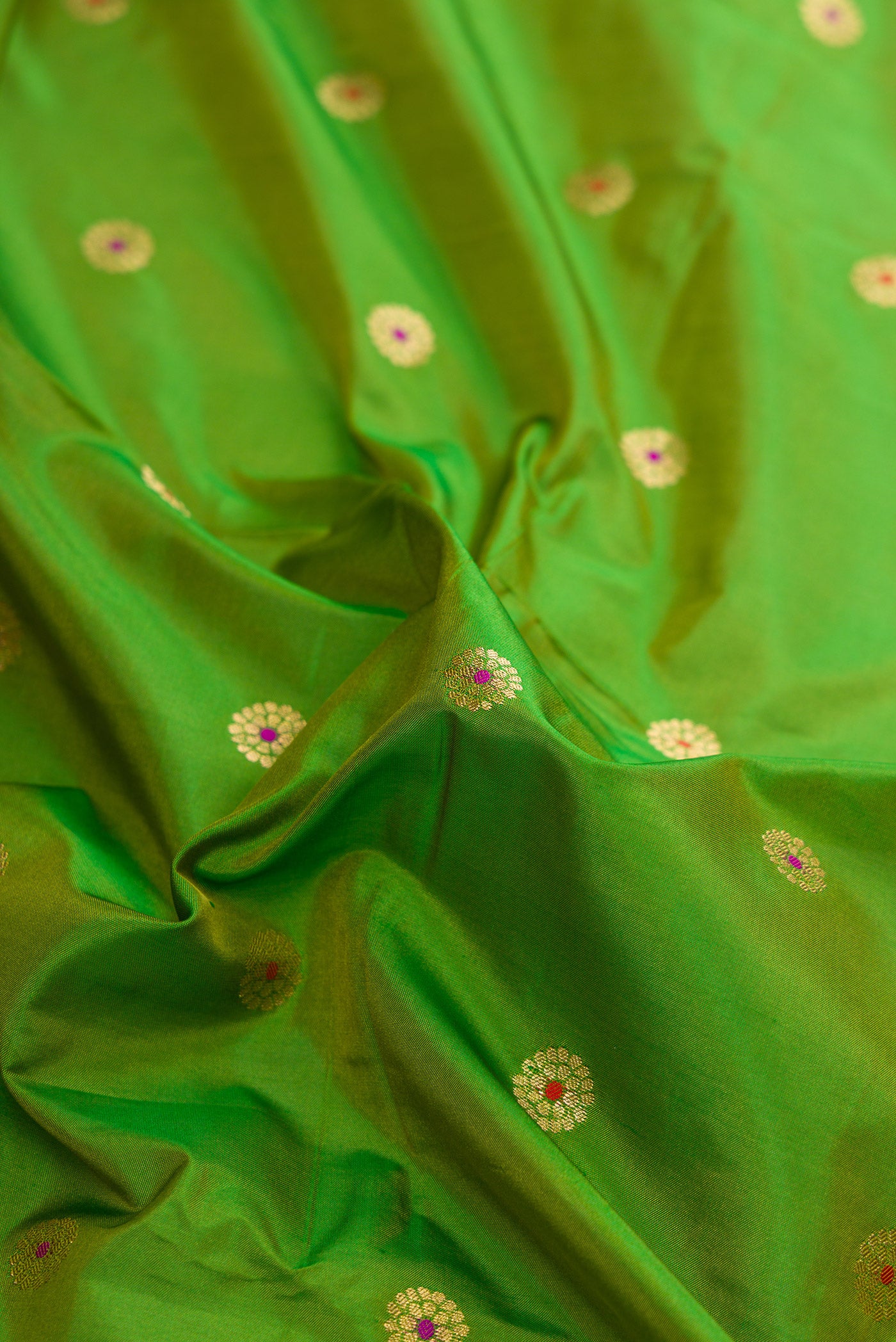 Green Blended Paithani Silk Saree - Image 2