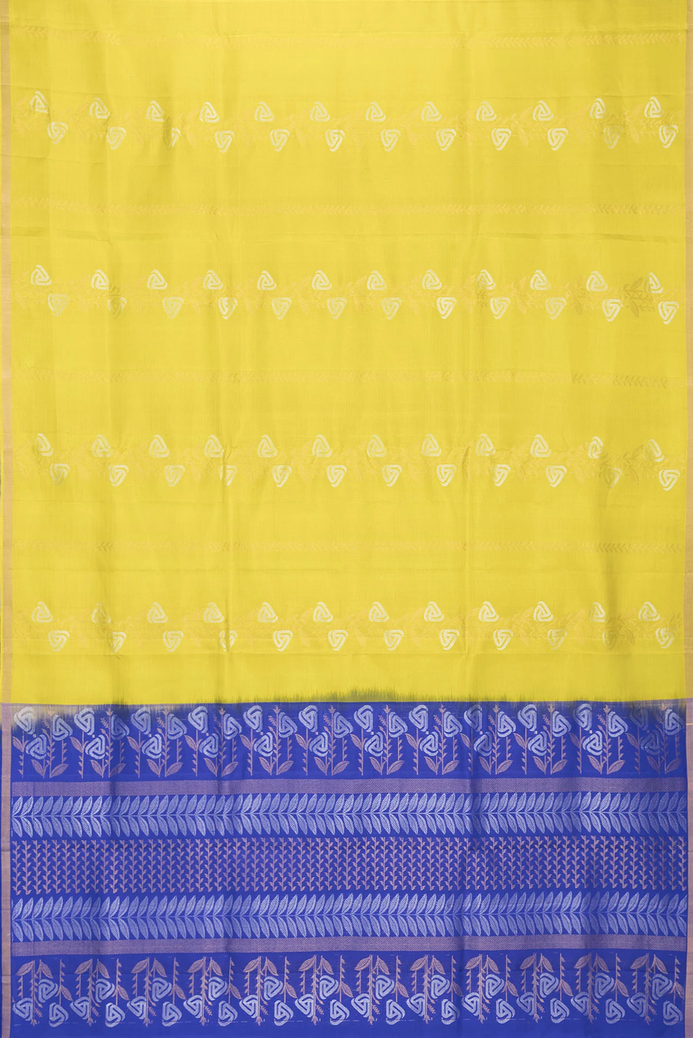 Lemon Yellow Soft Silk Saree - Image 6