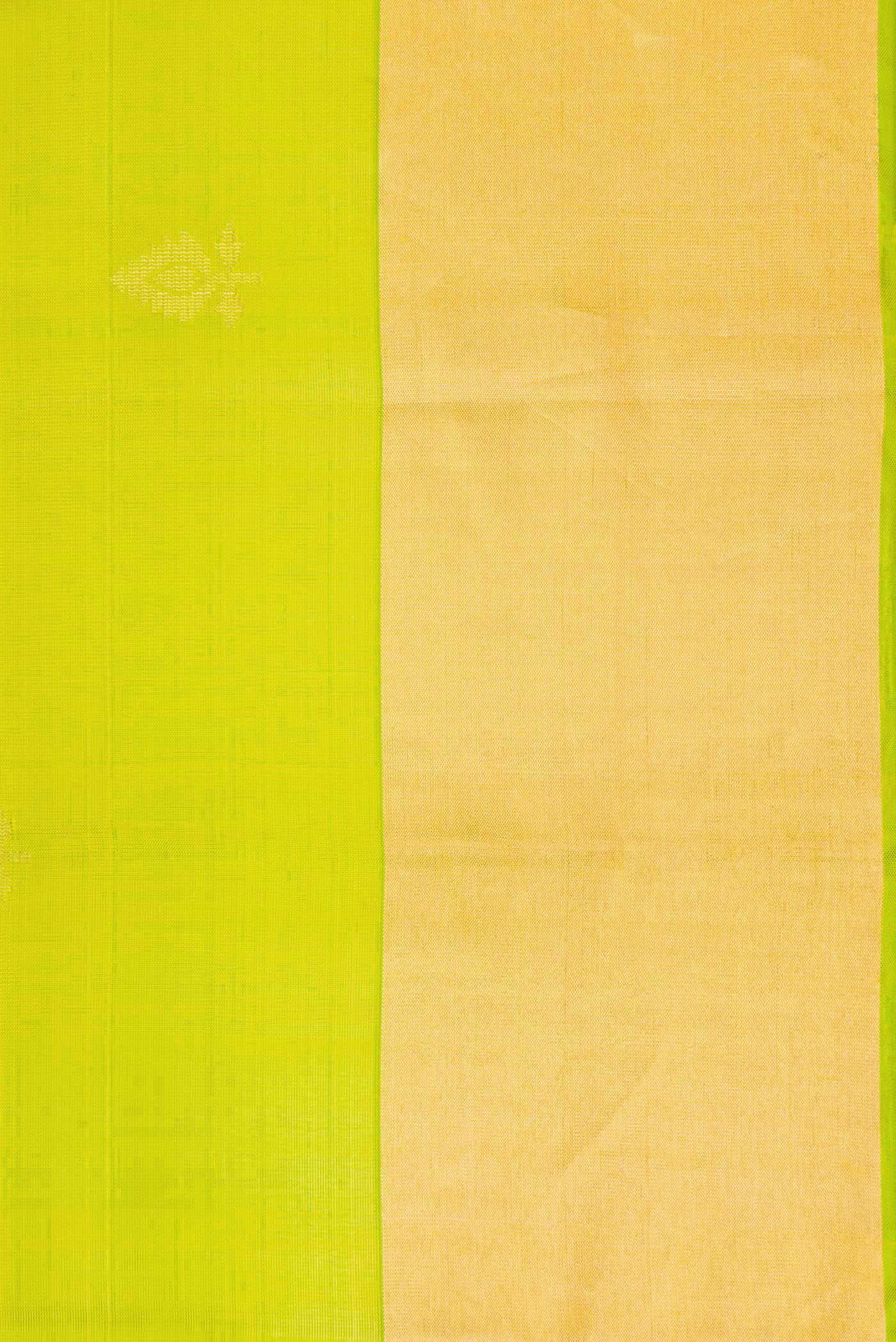 Parrot Green Dual Tone Soft Silk Saree - Image 3