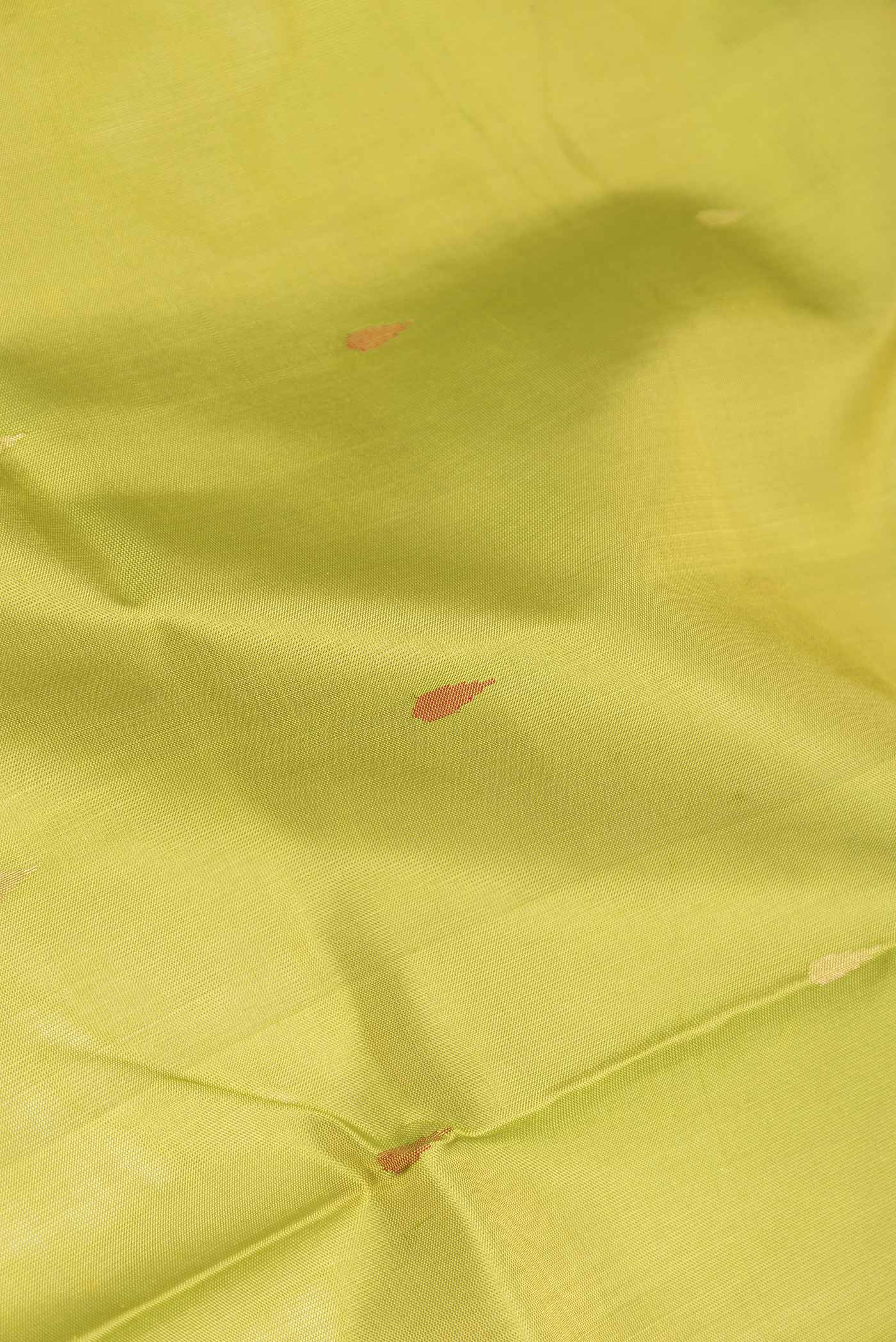 Parrot Green Dual Tone Uppada Silk Saree - Image 2