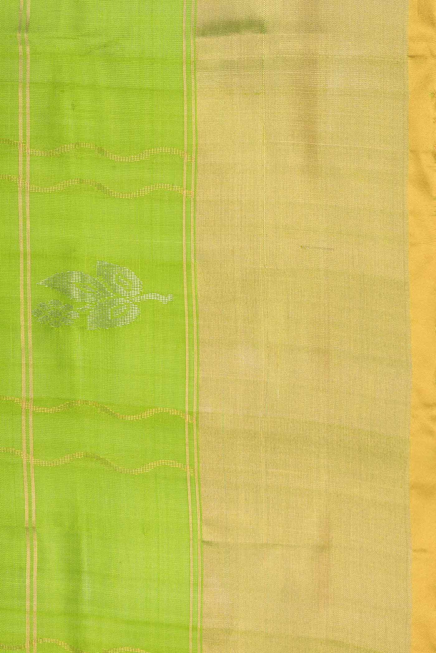 Parrot Green Uppada Silk Saree - Image 3