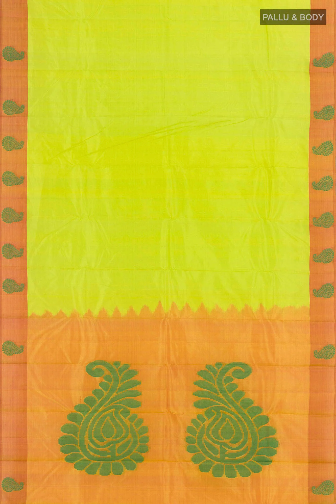 Parrot Green Kanjivaram Silk Saree - Image 4