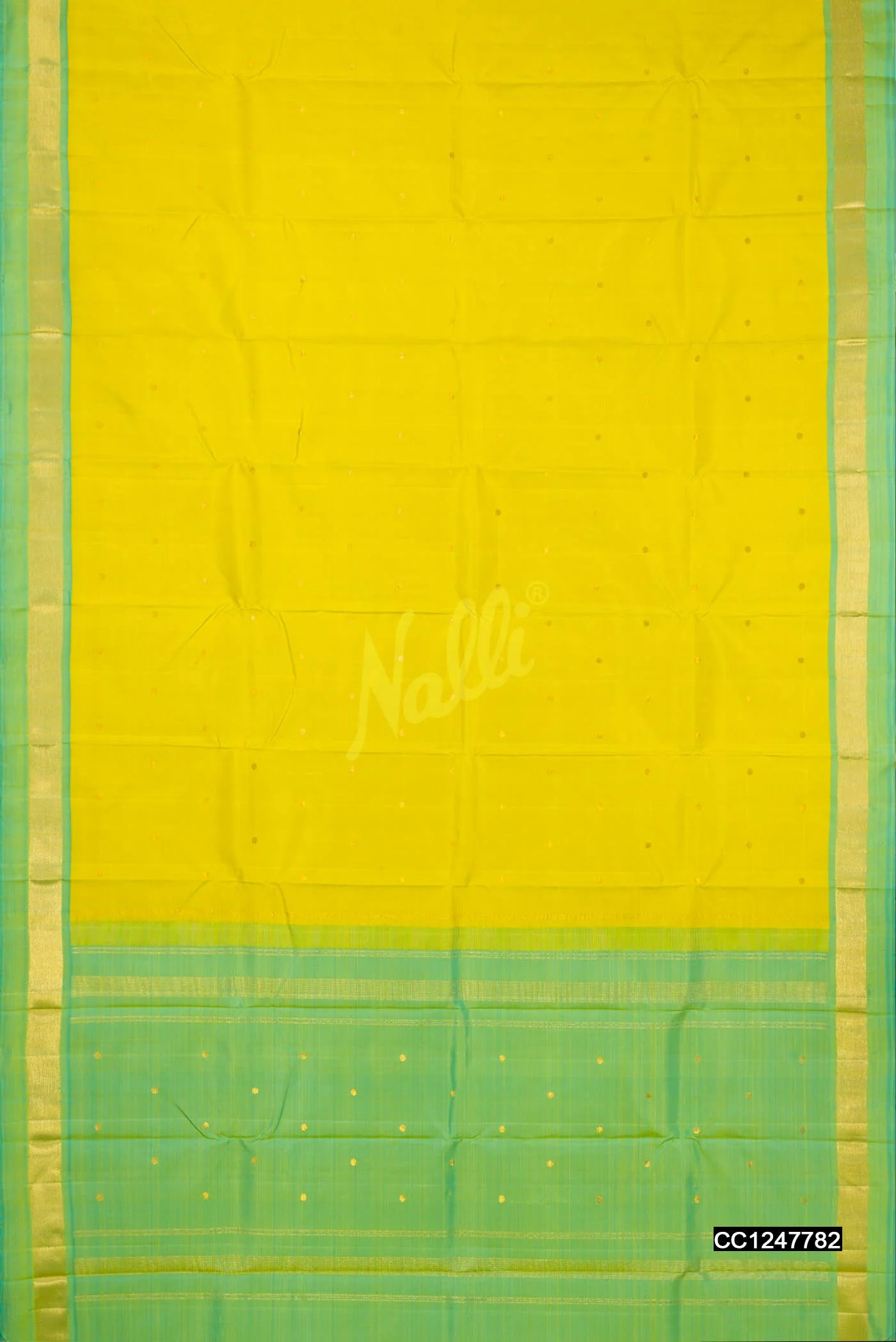 Parrot Green Kanchipuram Silk Saree