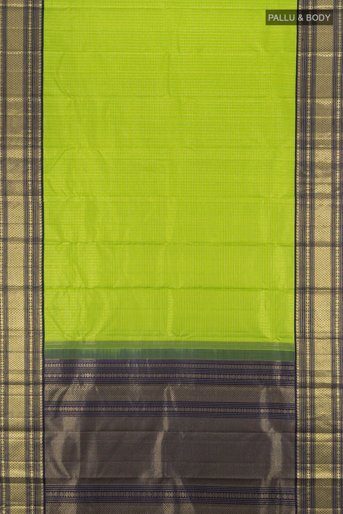 Parrot Green Kanchipuram Silk Saree - Image 5