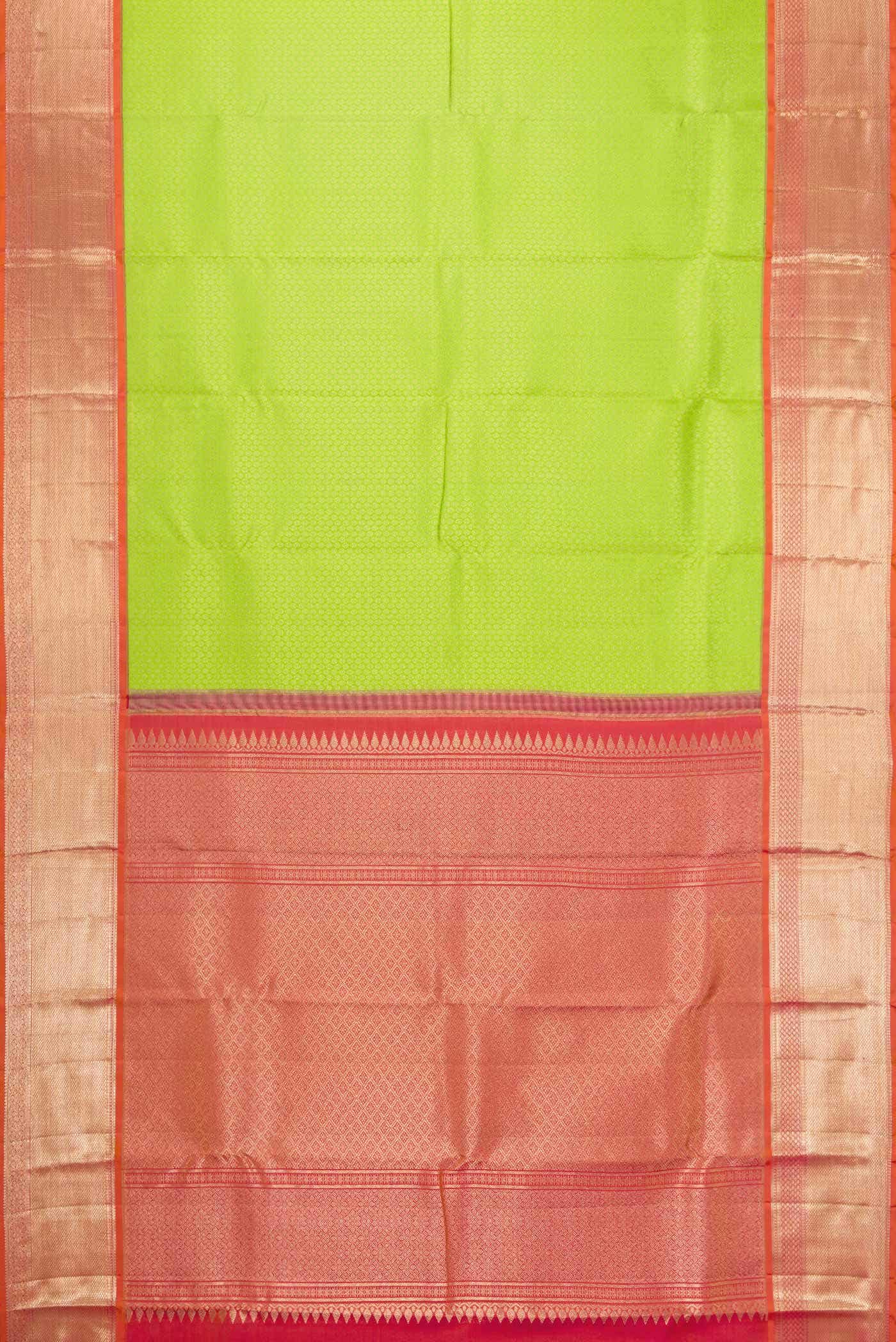 Parrot Green Kanchipuram Silk Saree - Image 10
