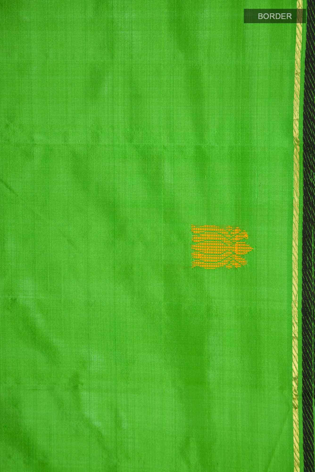 Parrot Green Kanchipuram Silk Saree - Image 5