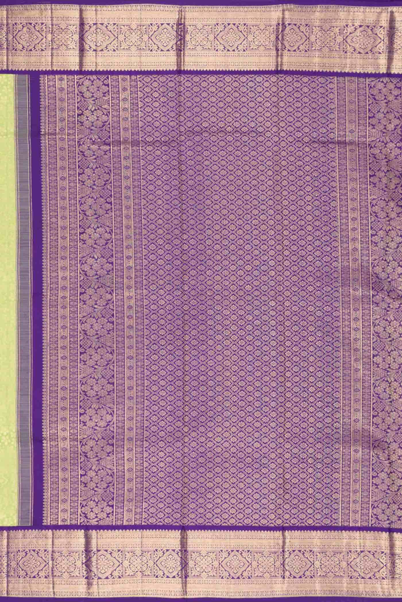 Parrot Green Kanchipuram Silk Saree - Image 5