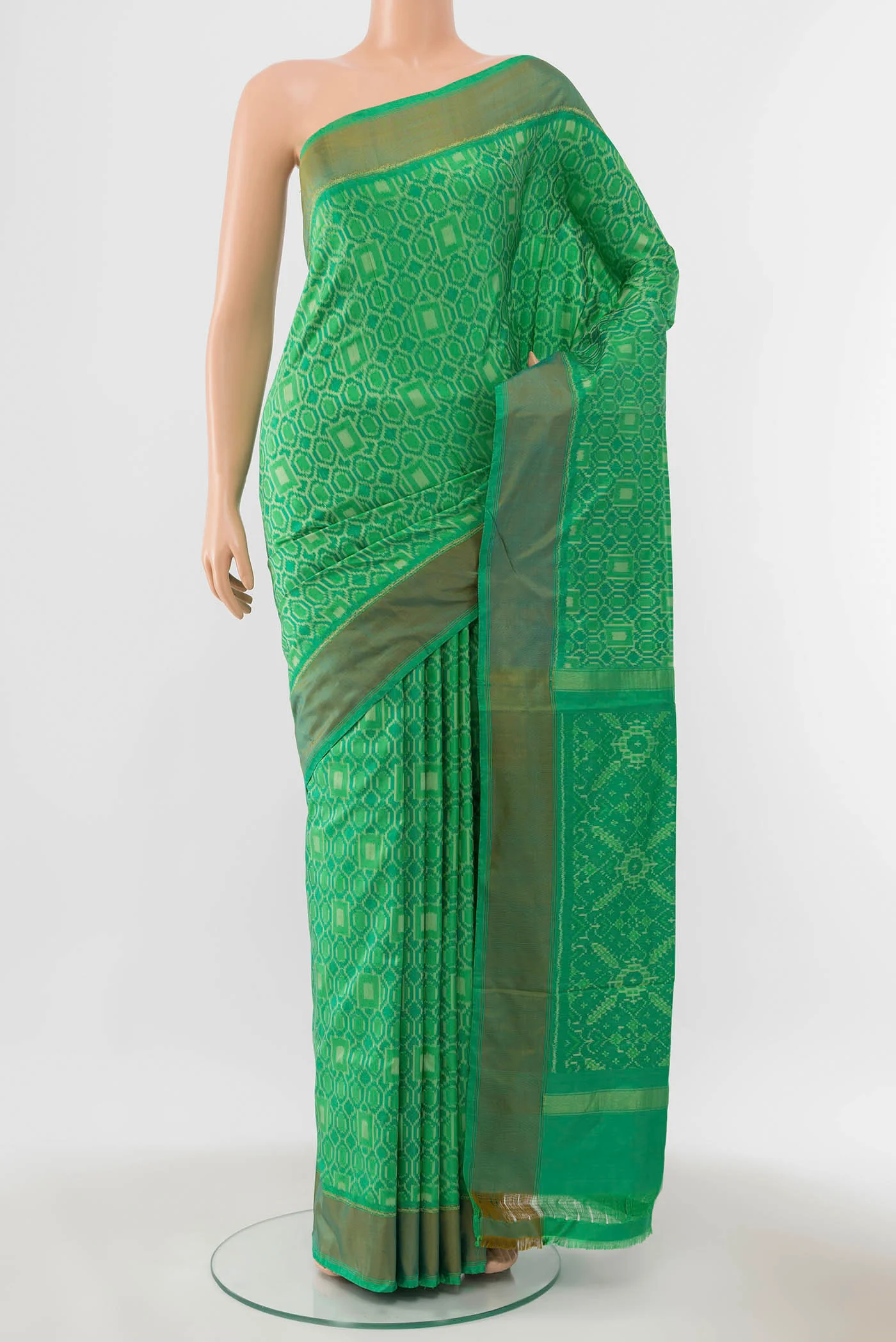 Green Pochampally Silk Saree
