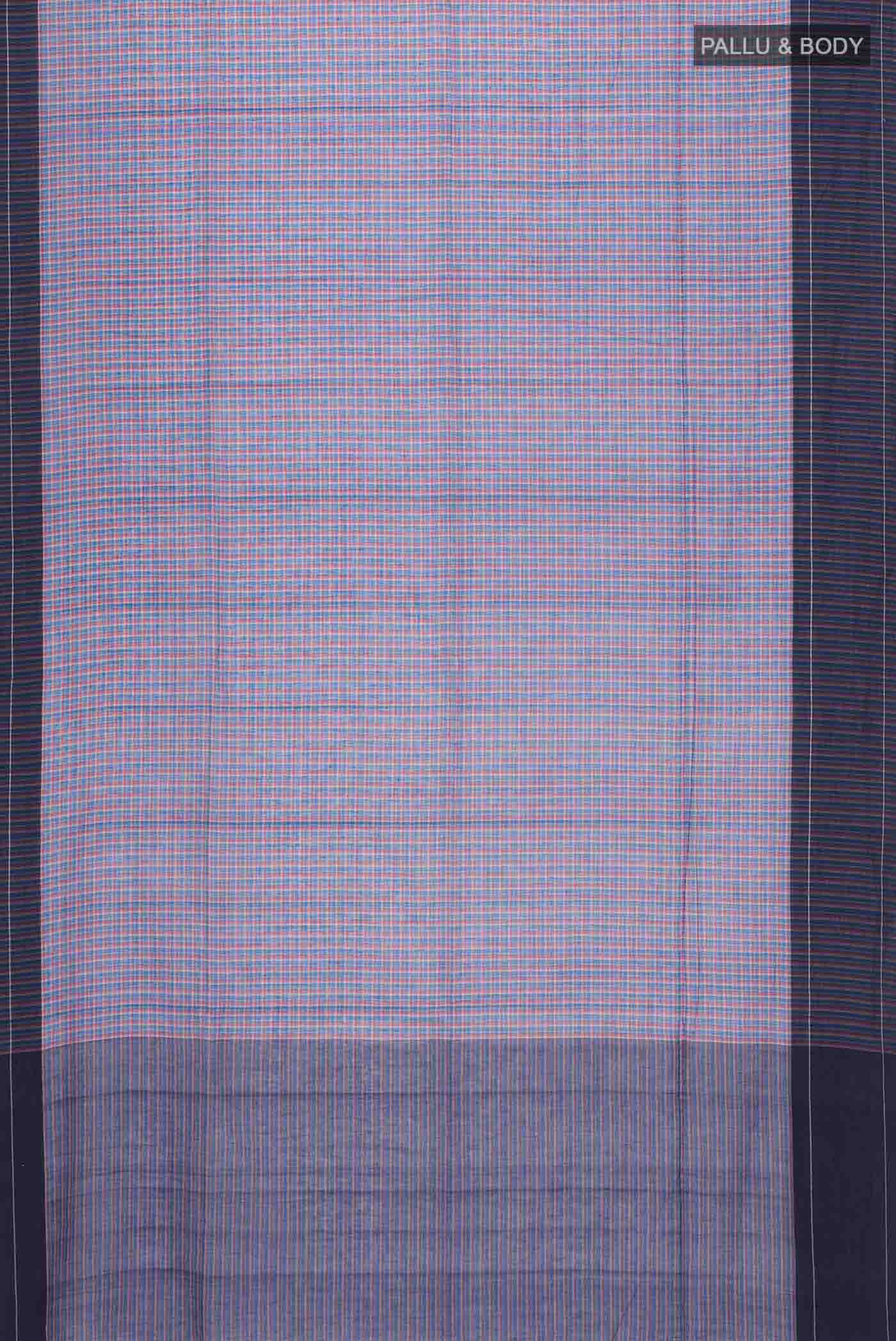Patang-Indigo Blue Cotton Saree - Image 5