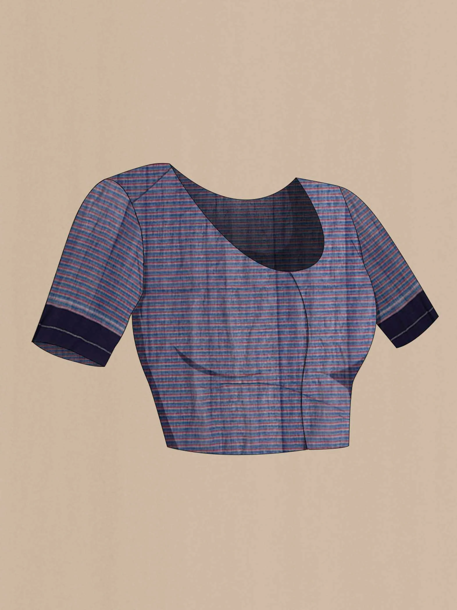 Patang-Indigo Blue Cotton Saree - Image 8
