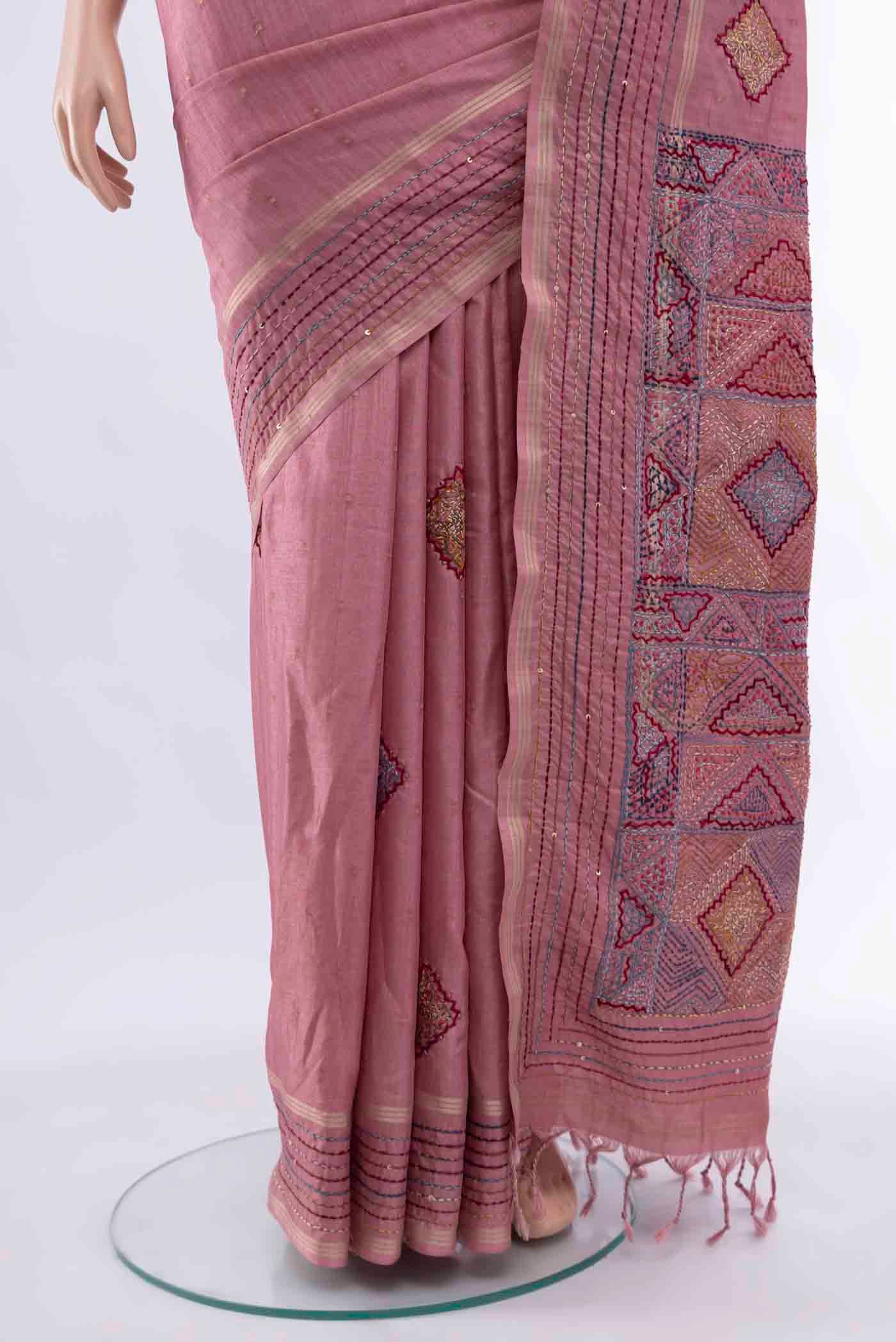 Peach Art Silk Saree - Image 3