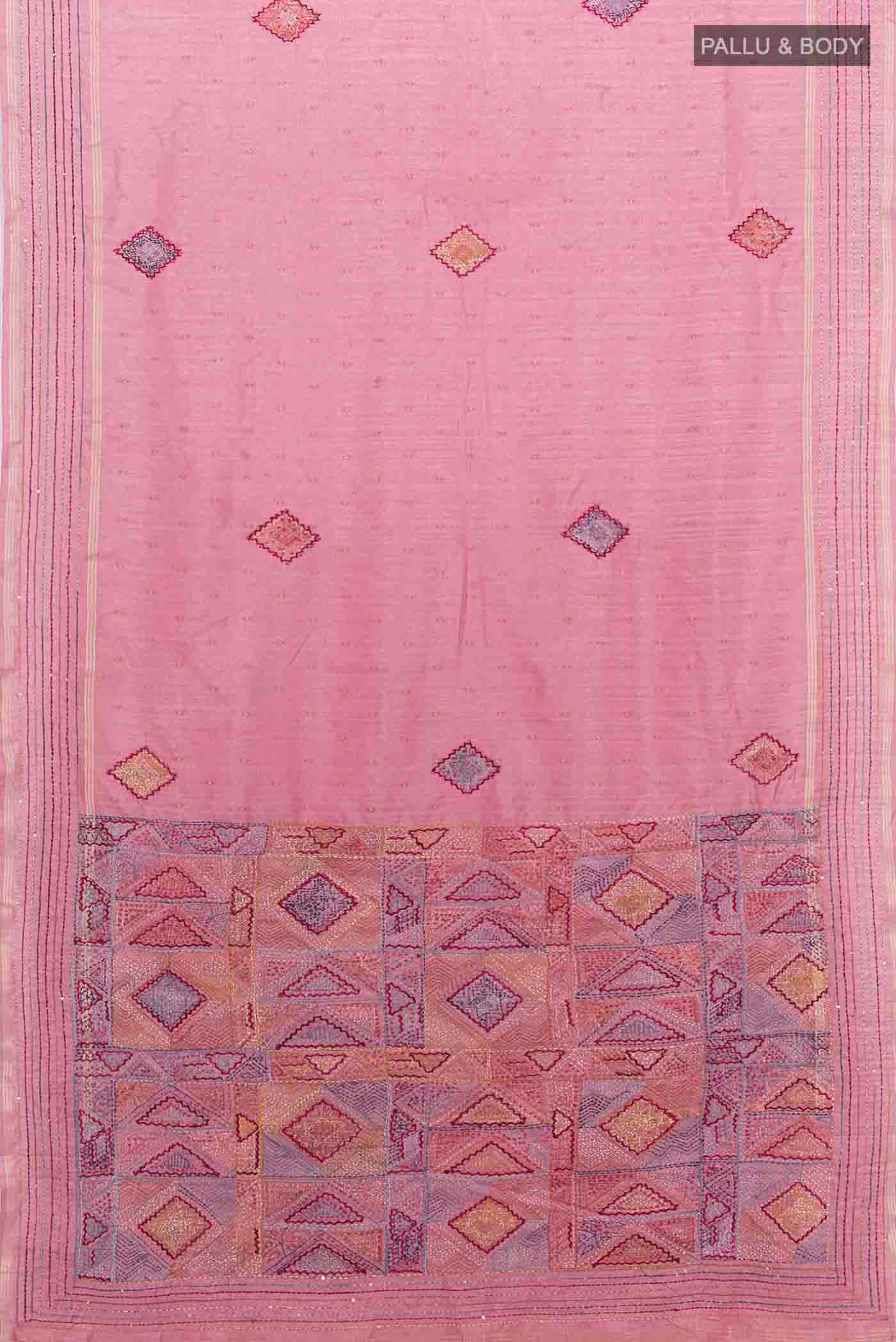 Peach Art Silk Saree - Image 5