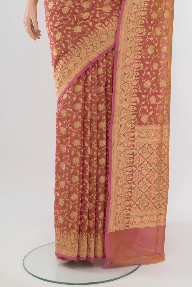 Multi Color Banarasi Silk Saree - Image 3