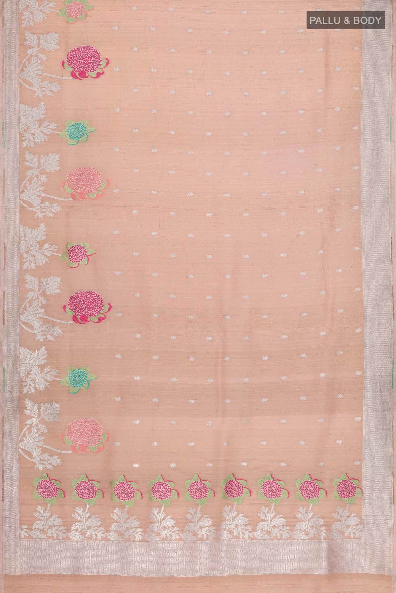 Peach Banarasi Georgette Saree - Image 4