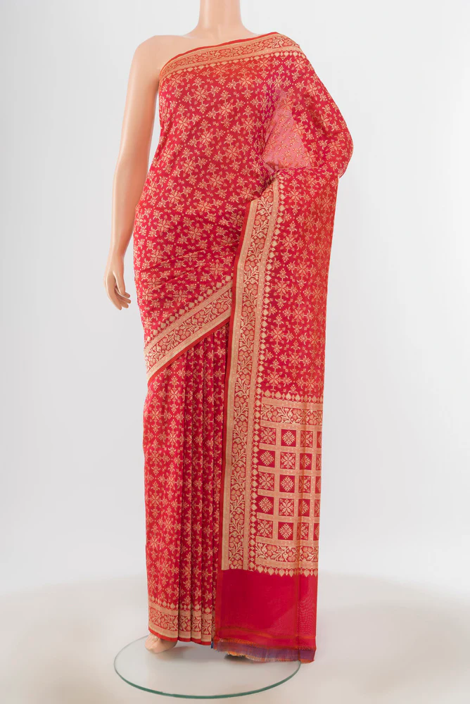 Red Banarasi Silk Saree