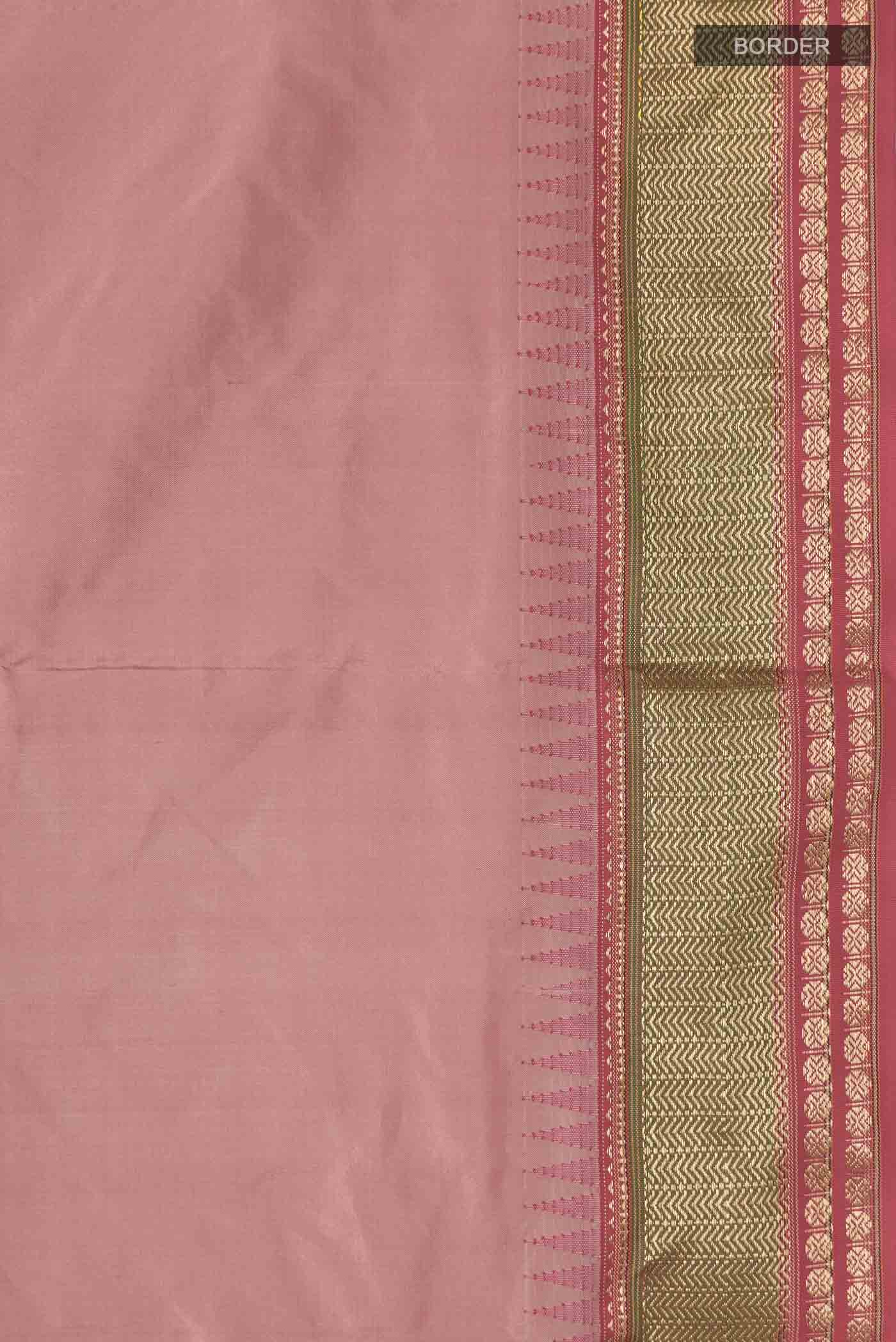 Peach Bangalore Silk Saree - Image 3
