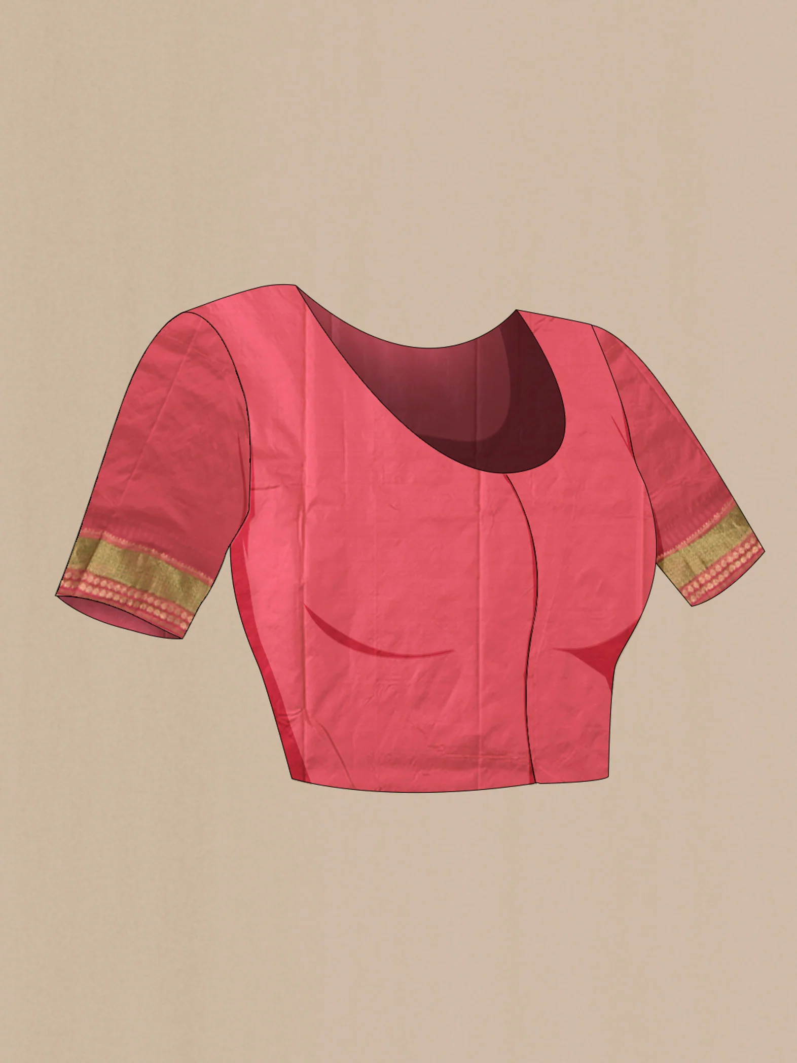 Peach Bangalore Silk Saree - Image 4