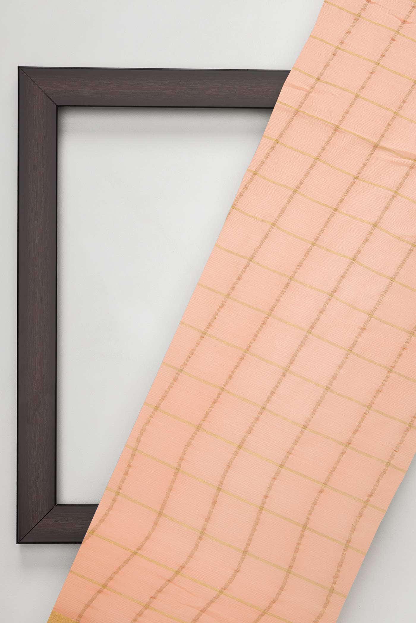 Peach Chiffon Dress Material - Image 4