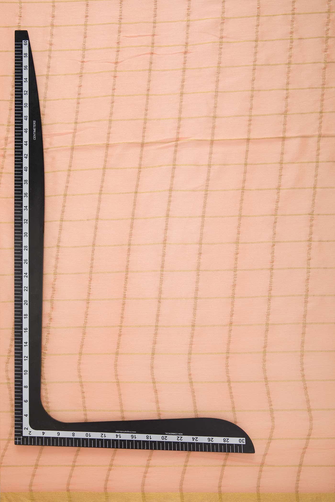 Peach Chiffon Dress Material - Image 5