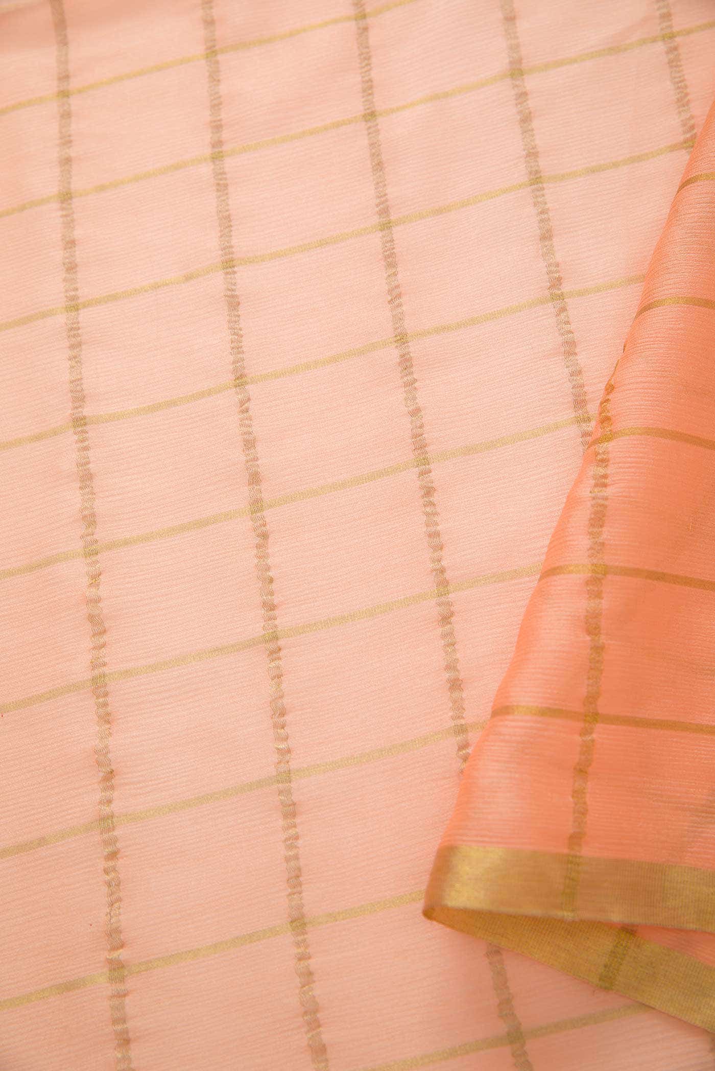 Peach Chiffon Dress Material - Image 6