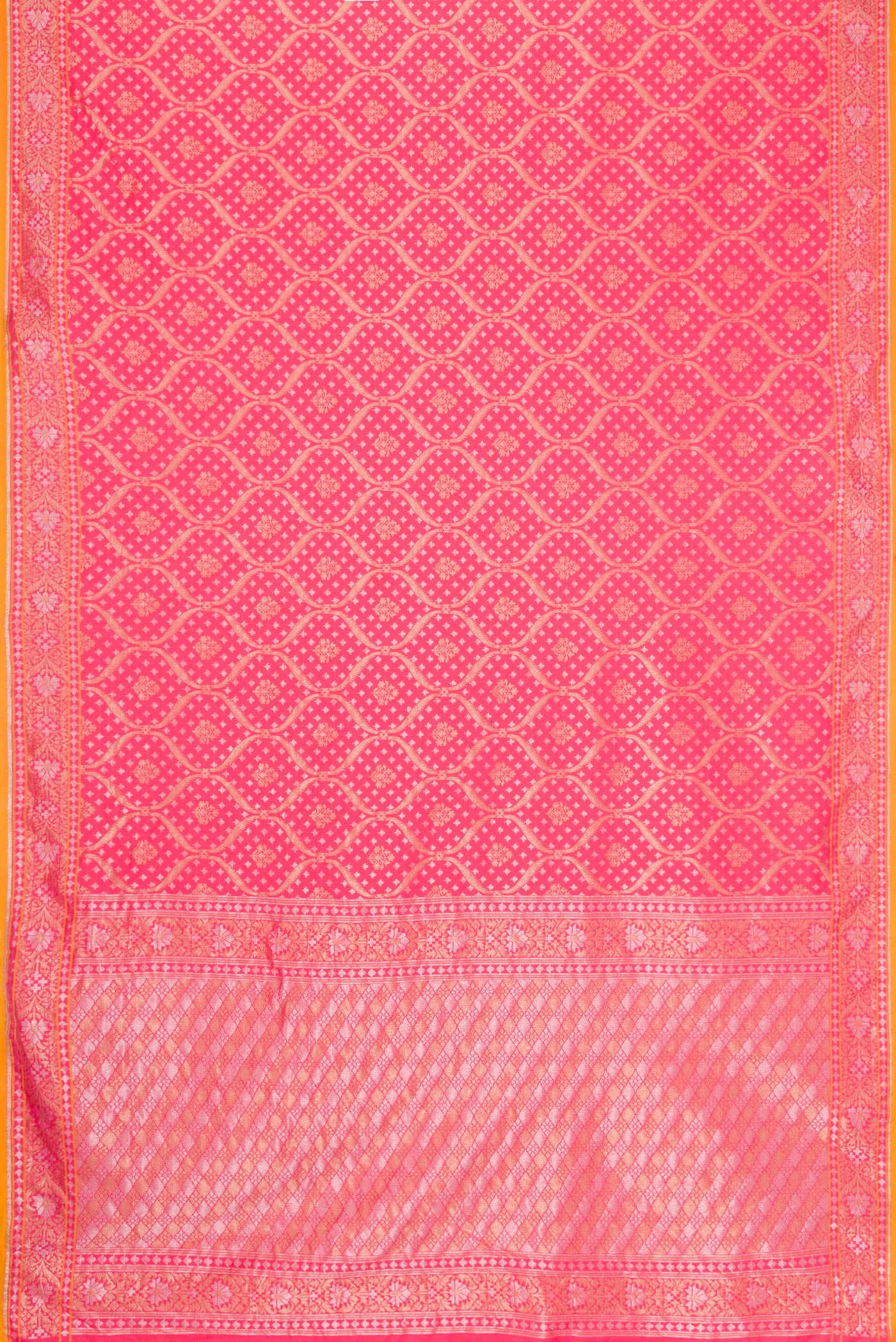 Pink Blended Banarasi Silk Saree - Image 3