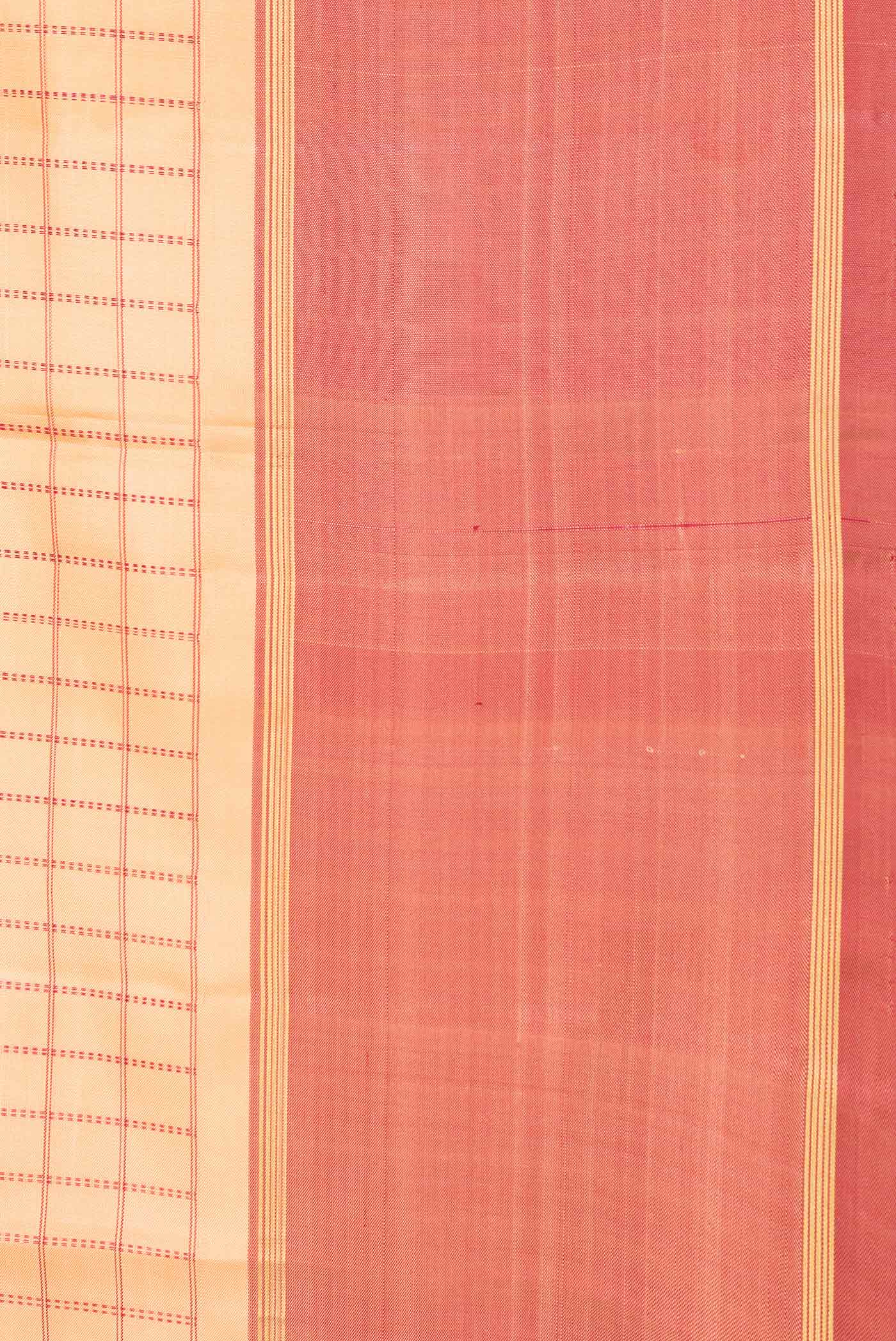 Peach Dual Tone Kanchipuram Saree - Image 3