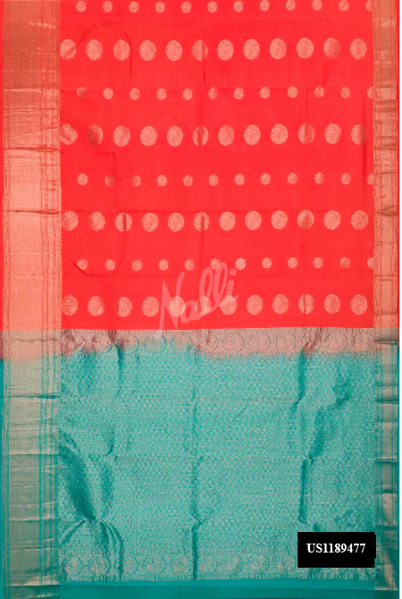Peach Dual Tone Kanchipuram Silk Saree