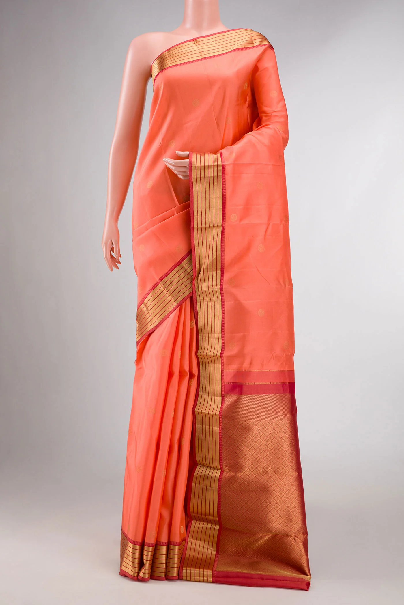 Orange Kanjivaram Silk Saree