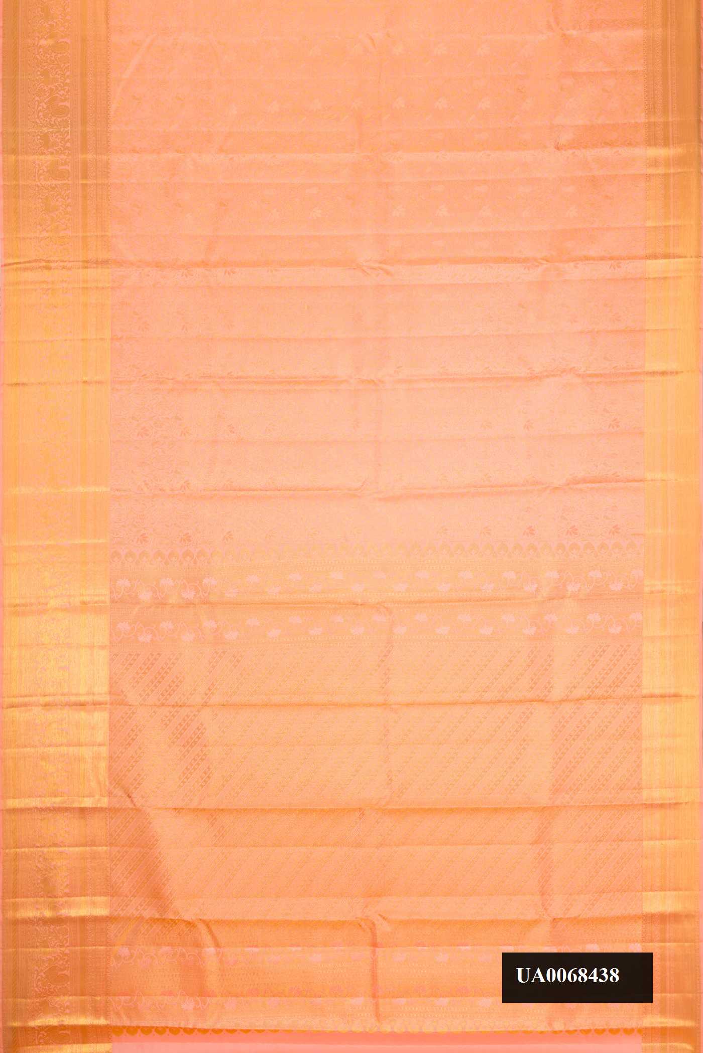 Peach Dual Tone Kanchipuram Silk Saree