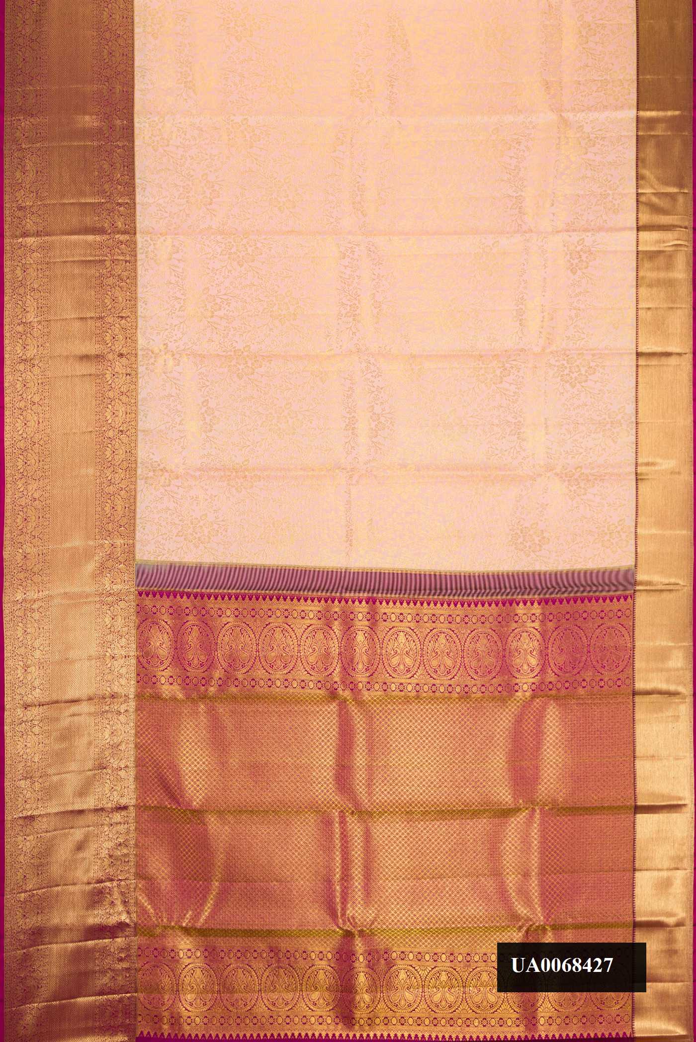 Peach Dual Tone Kanchipuram Silk Saree