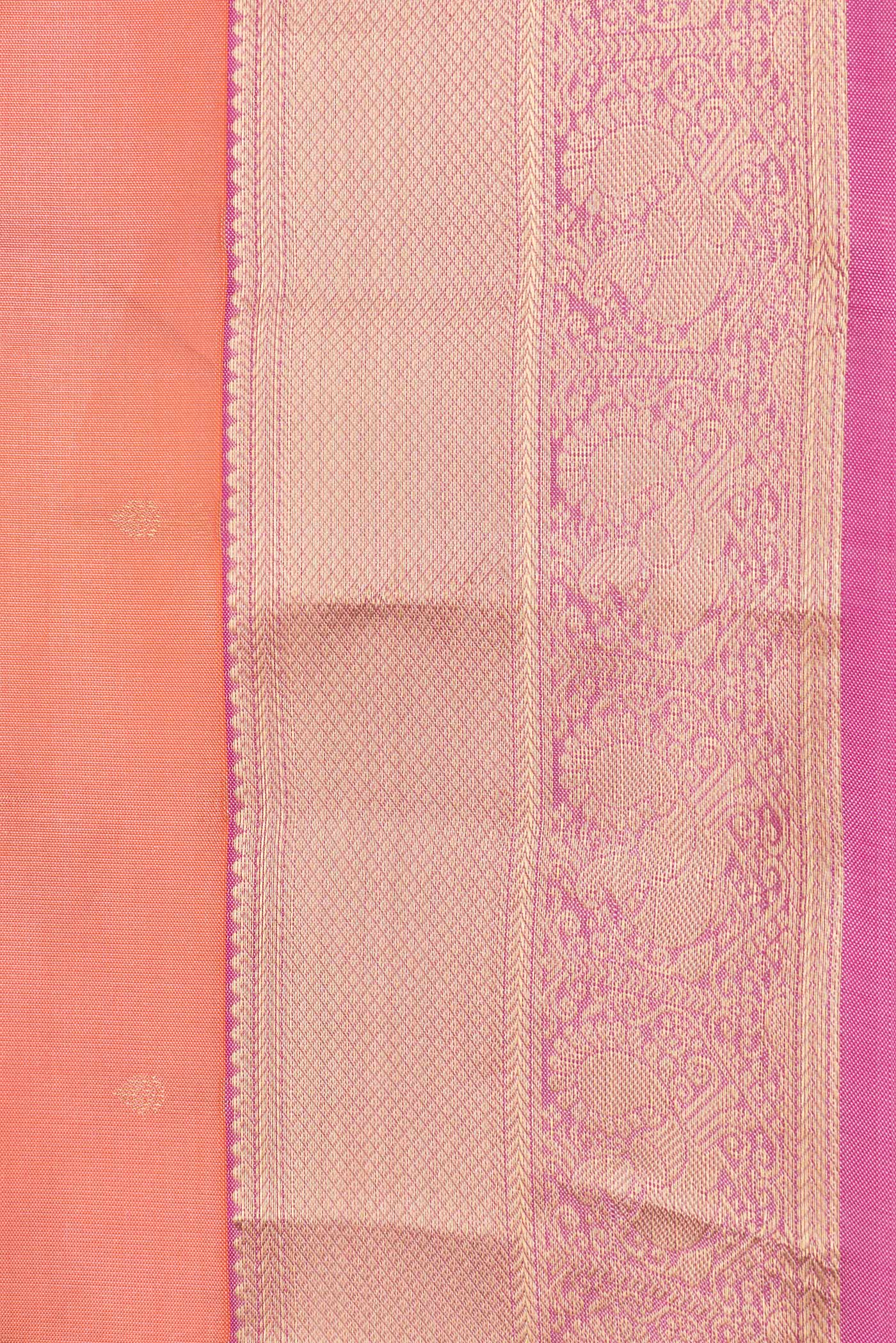 Peach Kanchipuram Silk Saree - Image 3