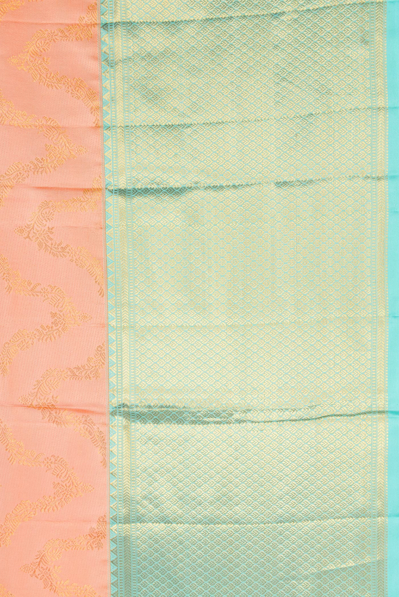 Peach Kanjivaram Silk Saree - Image 3