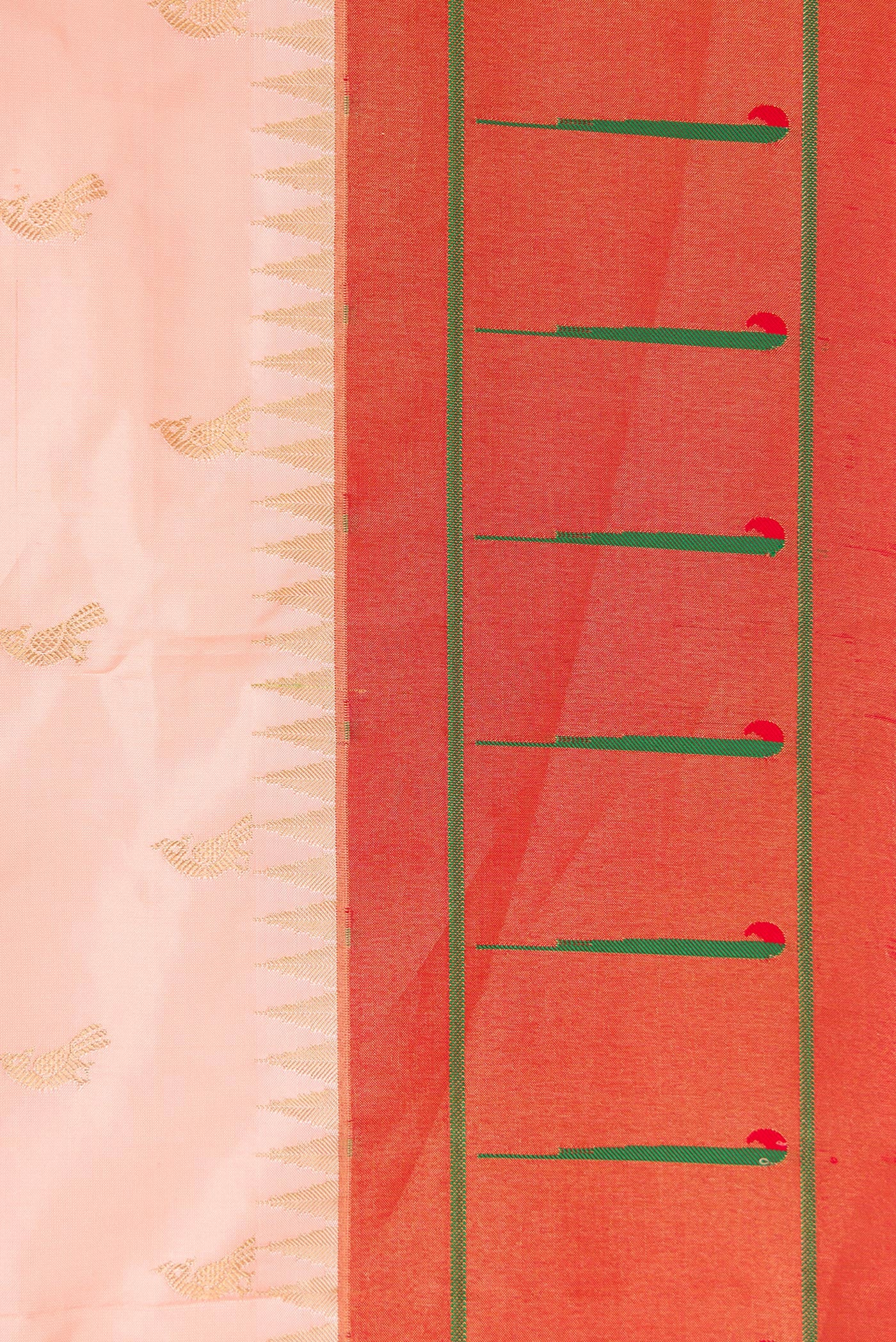 Peach Paithani Silk Saree - Image 3