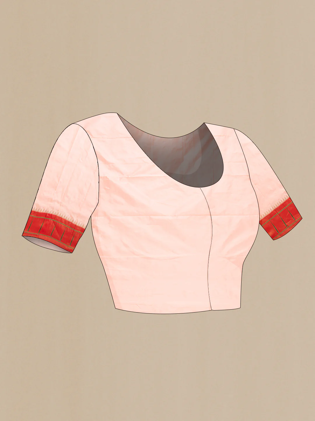 Peach Paithani Silk Saree - Image 5
