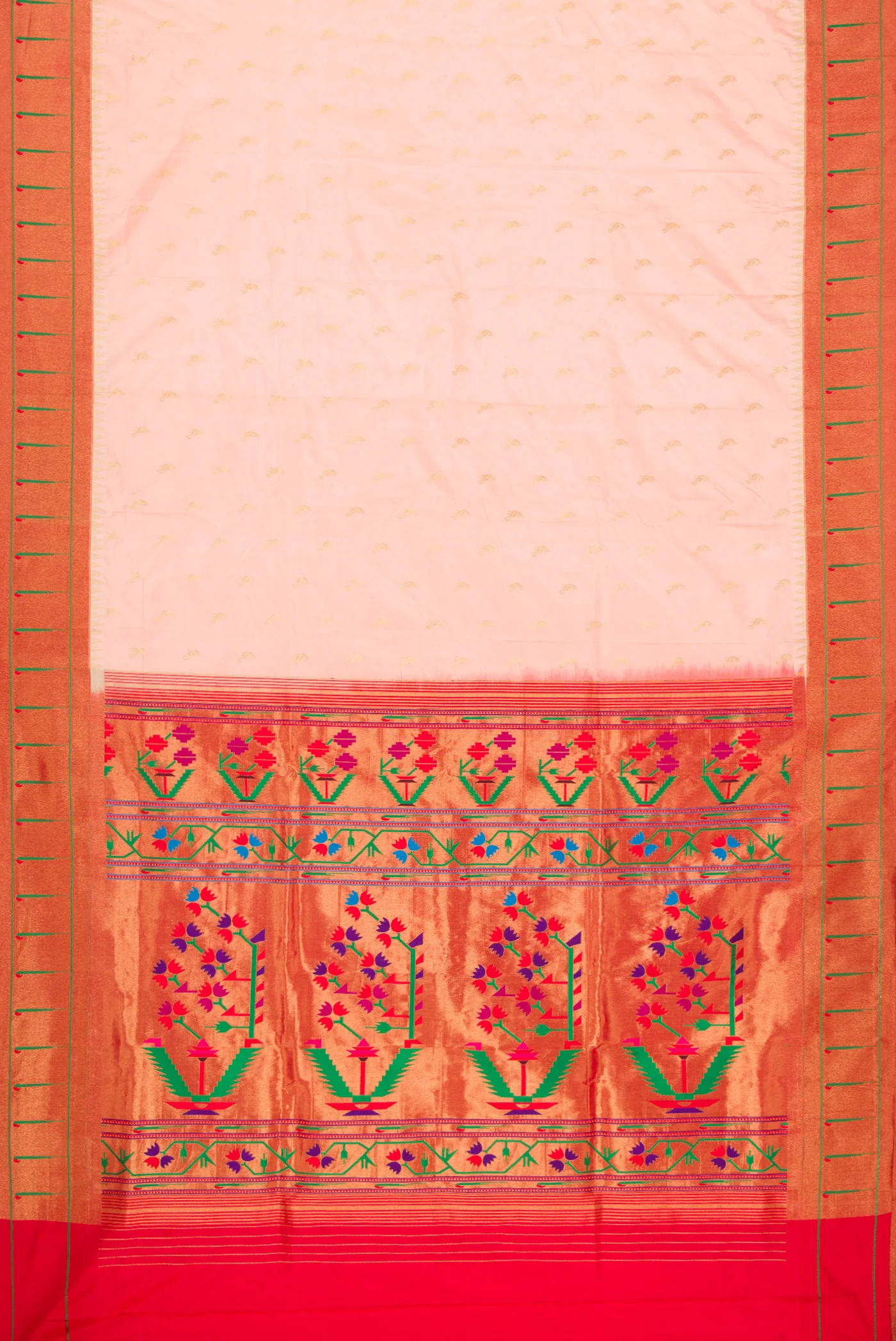 Peach Paithani Silk Saree - Image 6