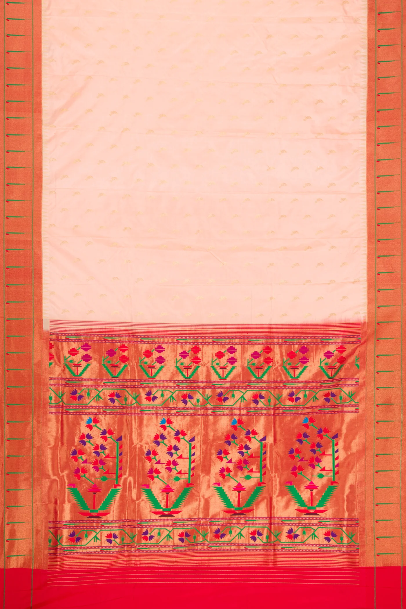 Peach Paithani Silk Saree - Image 6