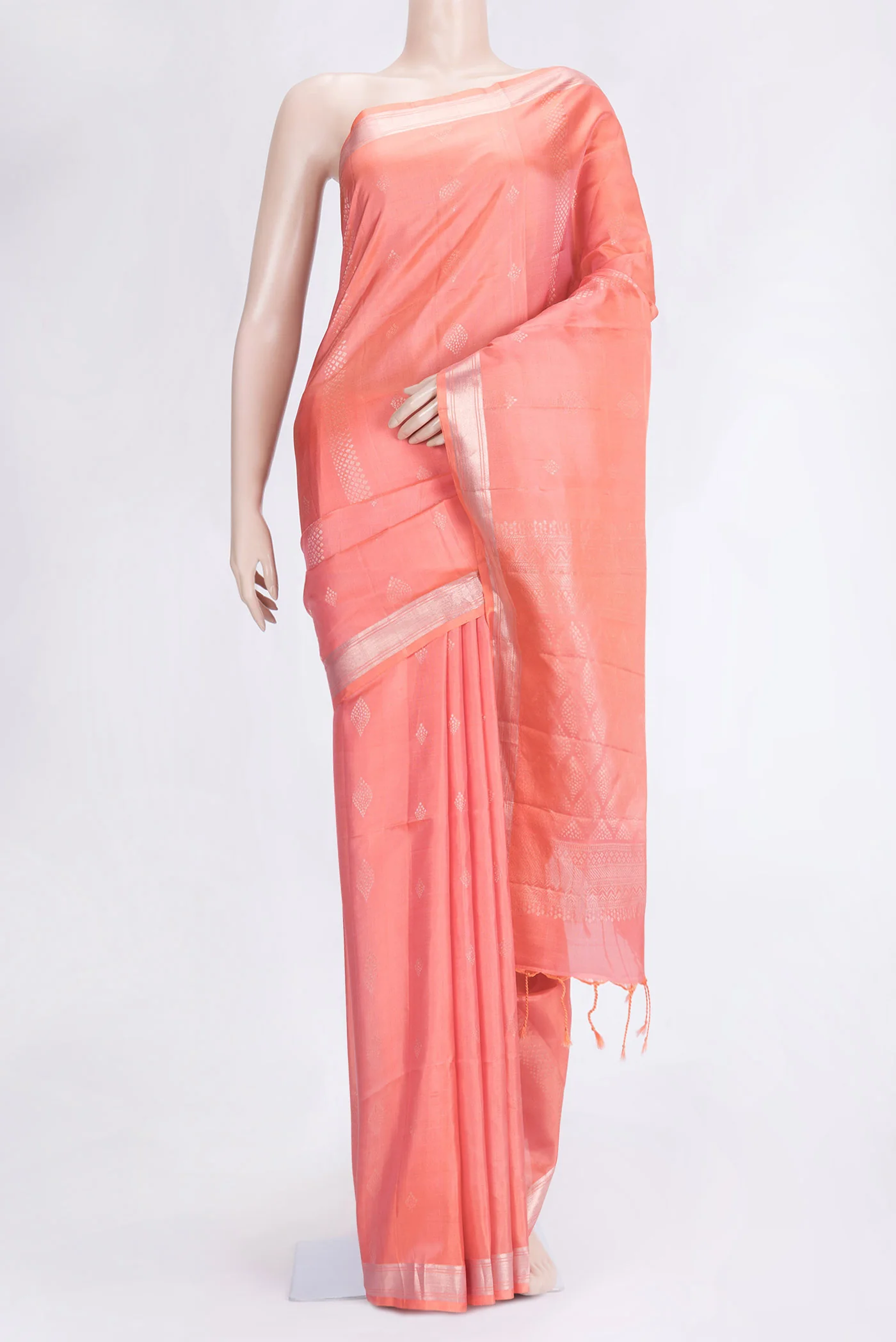 Peach Soft Silk Saree