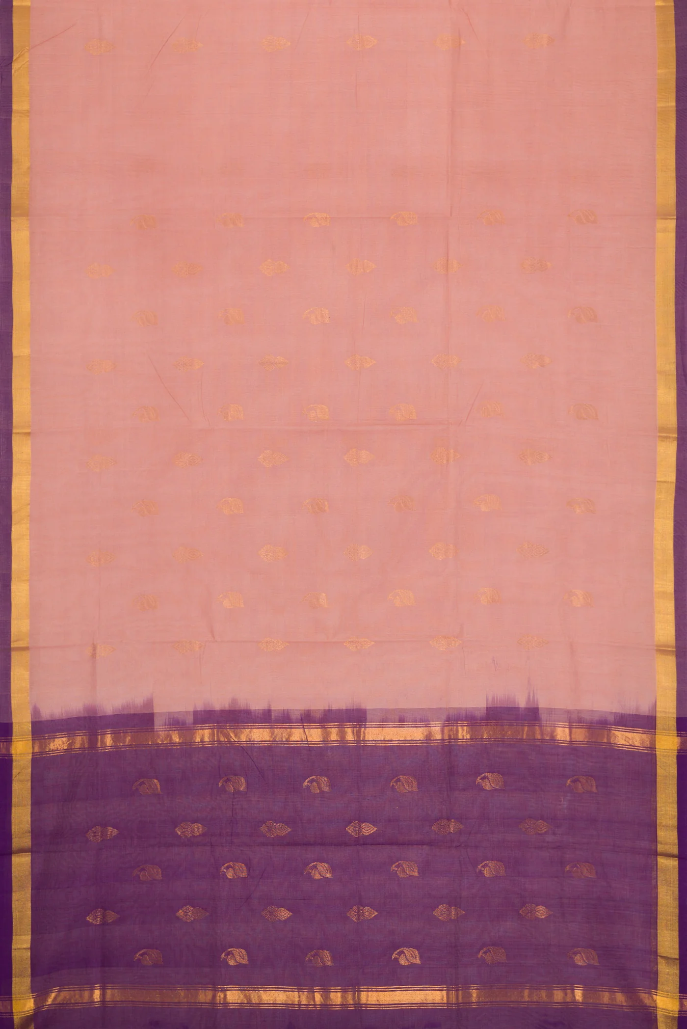 Rose Gold Uppada Cotton Saree - Image 3