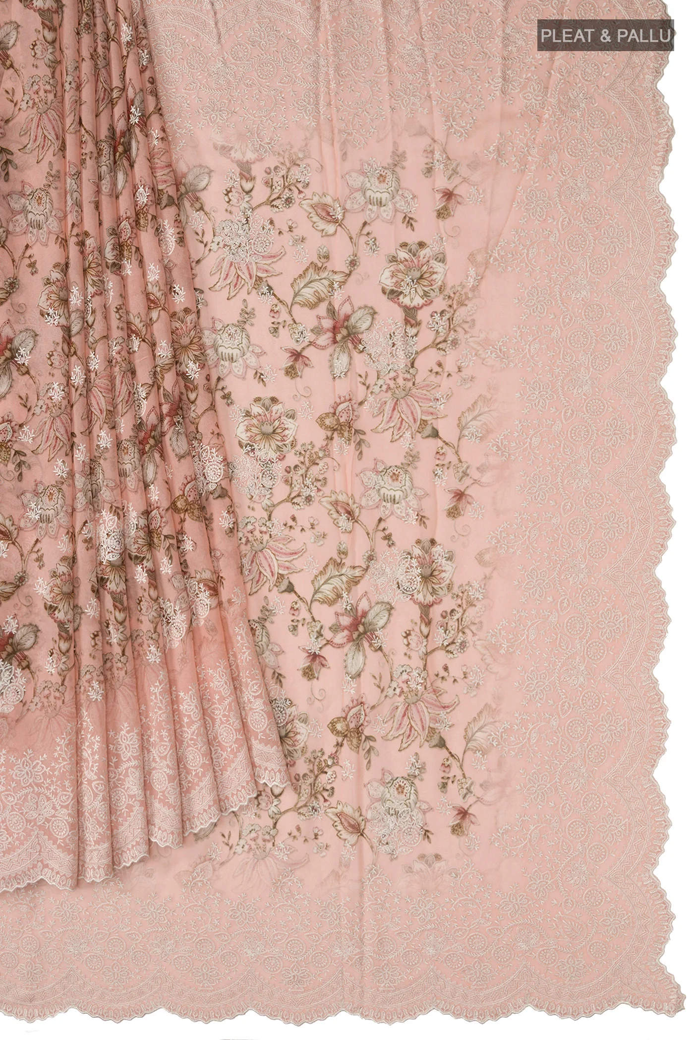 Peach Georgette Saree - Image 4