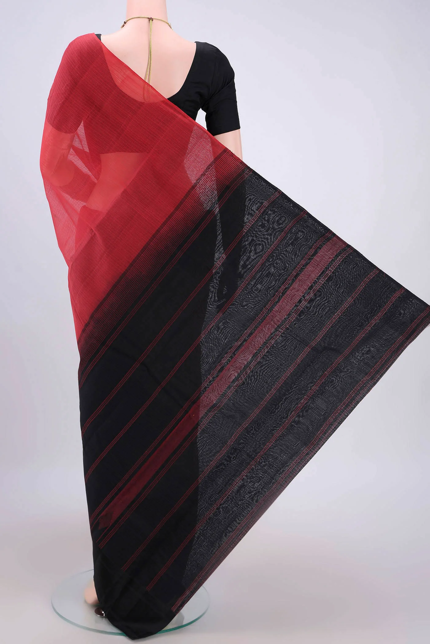 Coral Kanchi Cotton Saree - Image 3