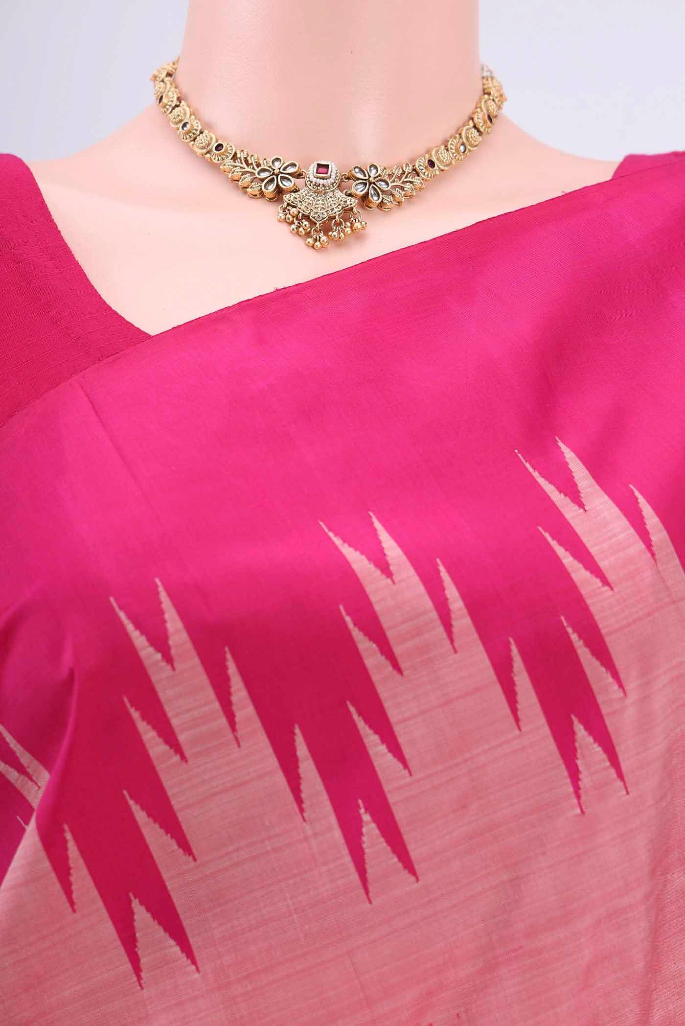 Peach Kanchipuram Saree - Image 2