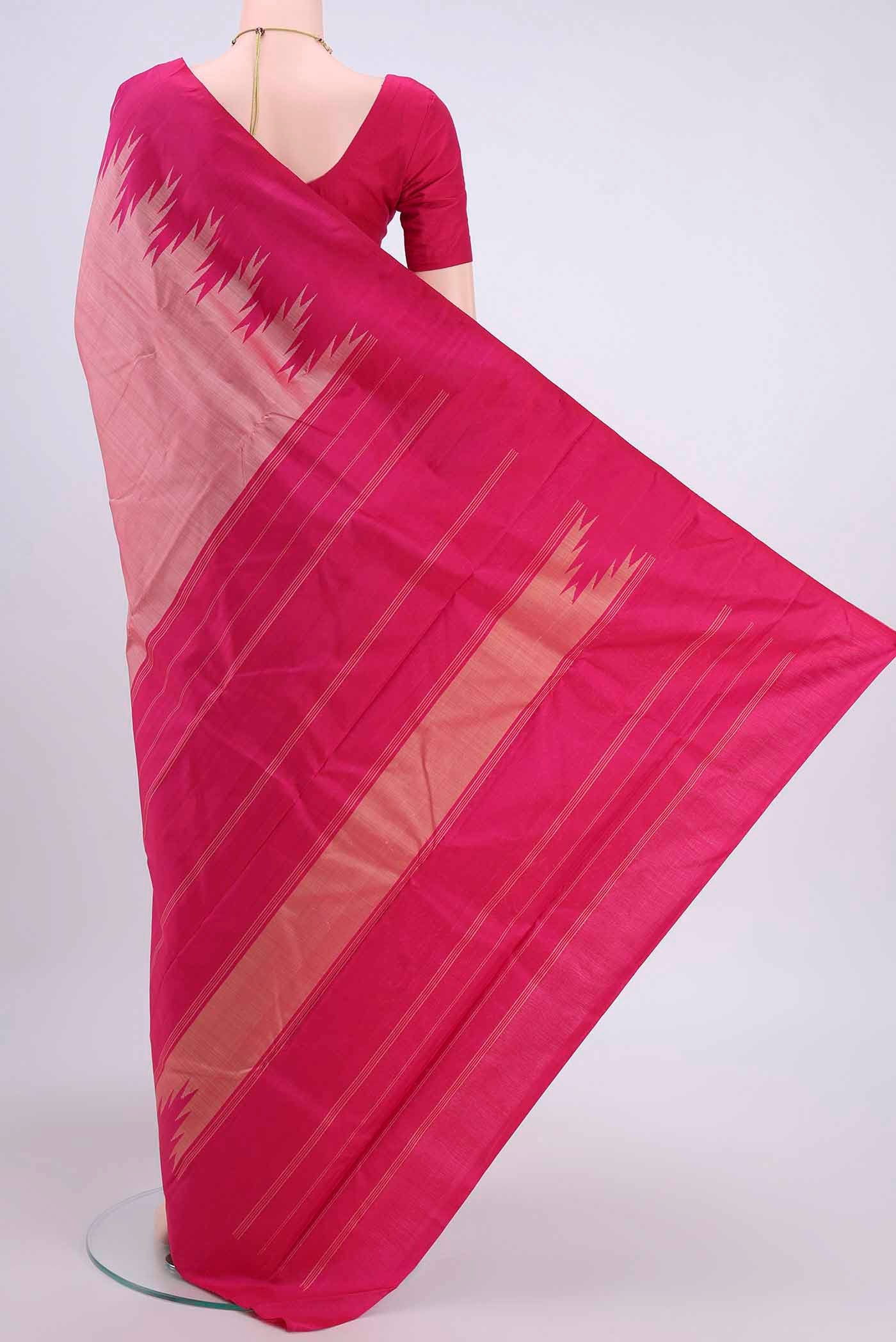 Peach Kanchipuram Saree - Image 3