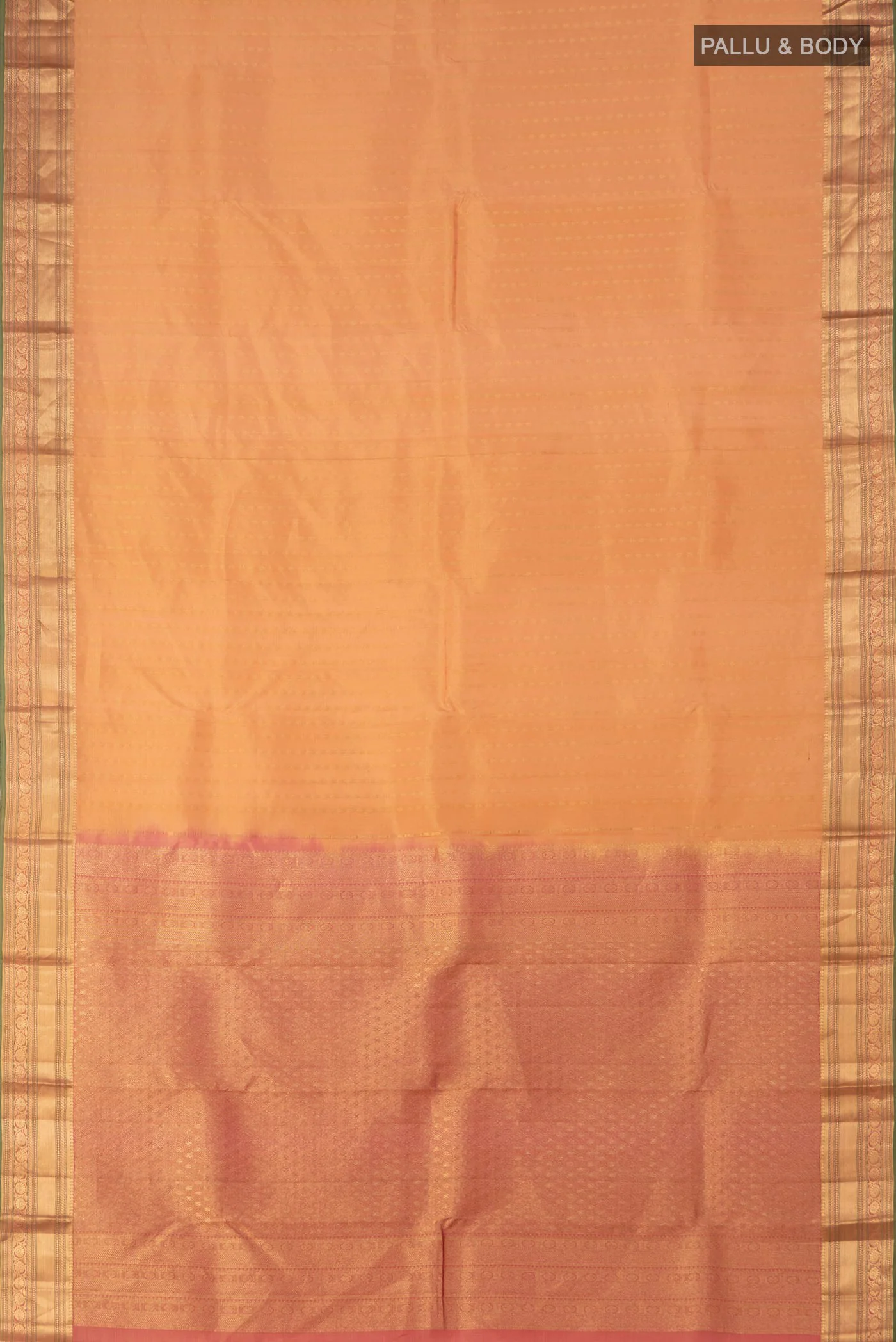 Peach Kanchipuram Silk Saree - Image 5