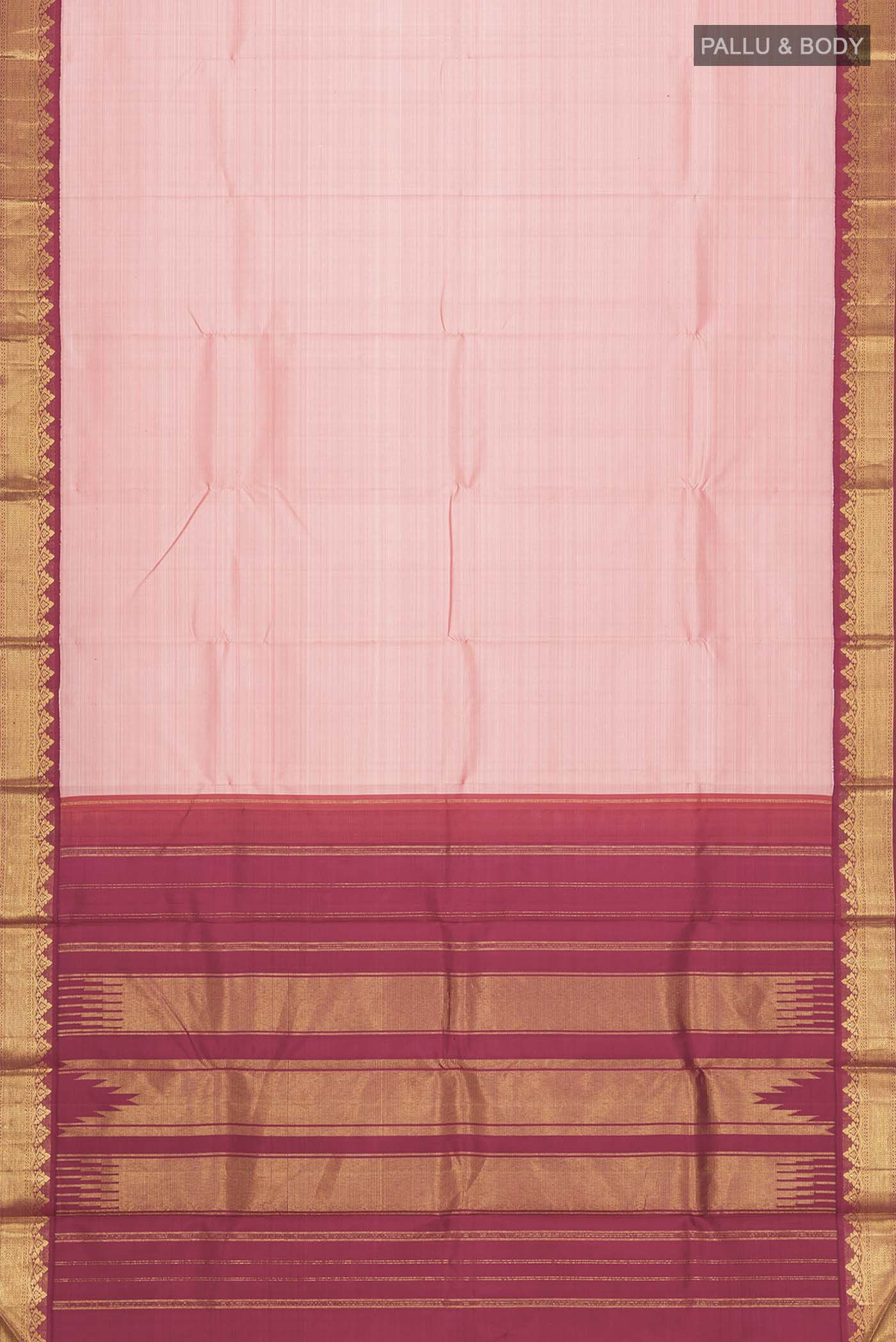Peach Kanjivaram Silk Saree - Image 6