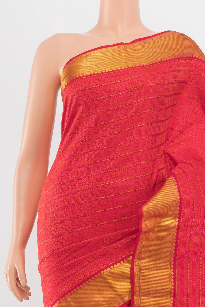 Multi Color Kanchipuram Silk Saree - Image 2