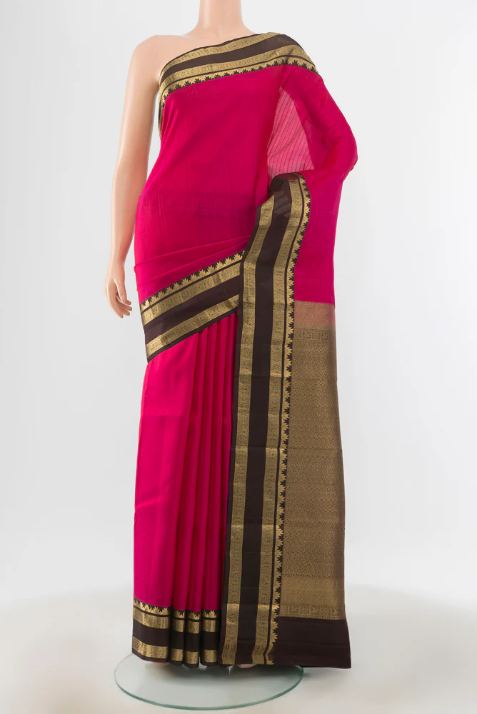 Pink Kanchipuram Silk Saree