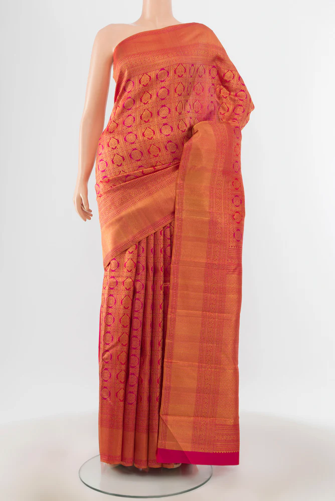 Pink Kanchipuram Silk Saree